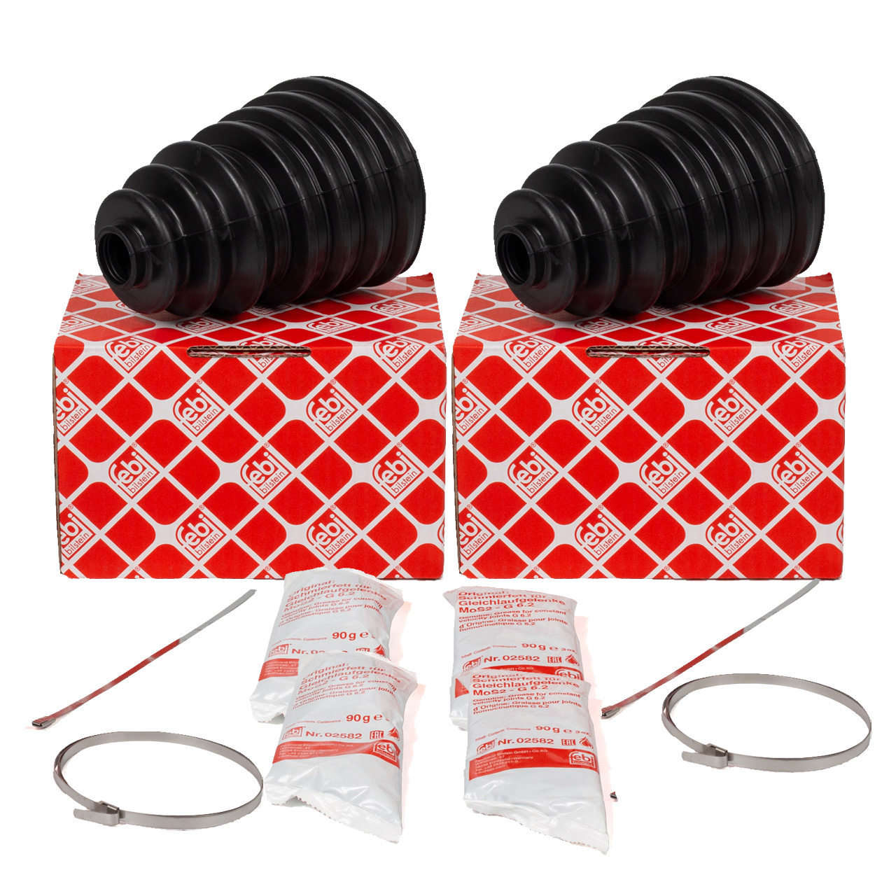 2x febi 27111 Achsmanschette Faltenbalg Antriebswelle UNIVERSAL vorne / hinten