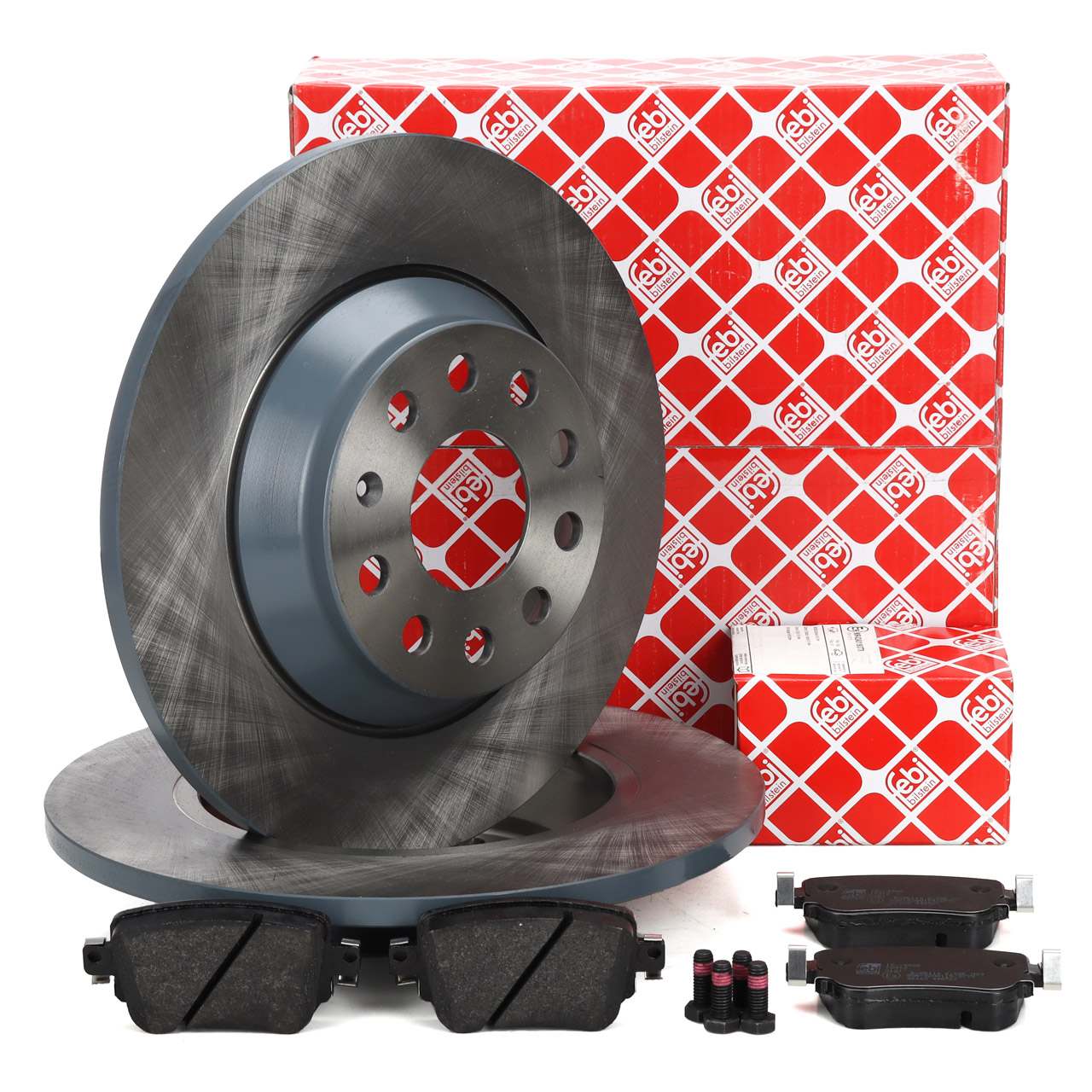 febi Bremsscheiben + Bremsbeläge für VW Sharan 7N SEAT Alhambra AUDI Q3 8U 11.2014 hinten
