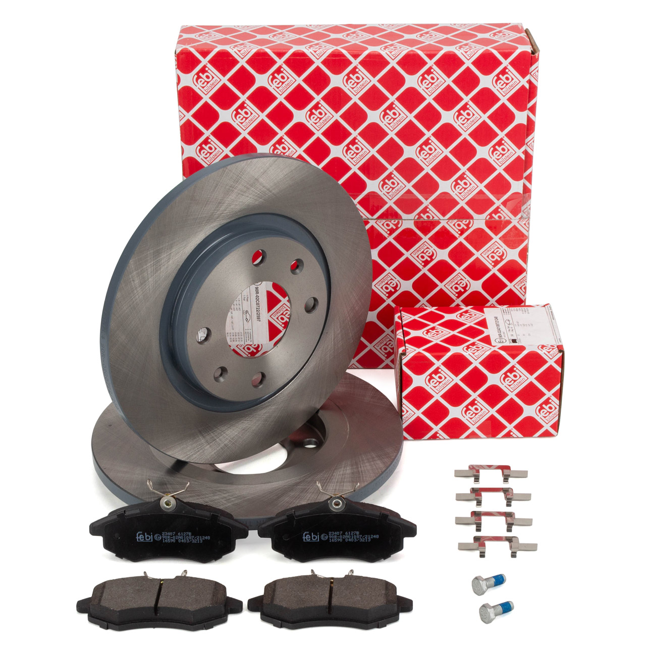 febi Bremsscheiben + Bremsbel&auml;ge f&uuml;r CITROEN C2/Enterprise mit TRW/LUCAS-System C3 1 vorne