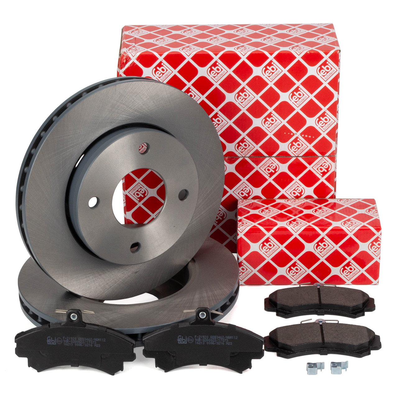 febi Brake Discs + Brake Pads for MITSUBISHI Colt 6/CZC SMART ForFour 454 (front)