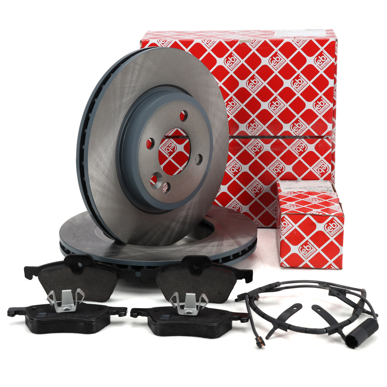 febi Bremsscheiben + Bremsbel&auml;ge + Sensor f&uuml;r MINI R50 R53 R52 One/Cooper/S vorne