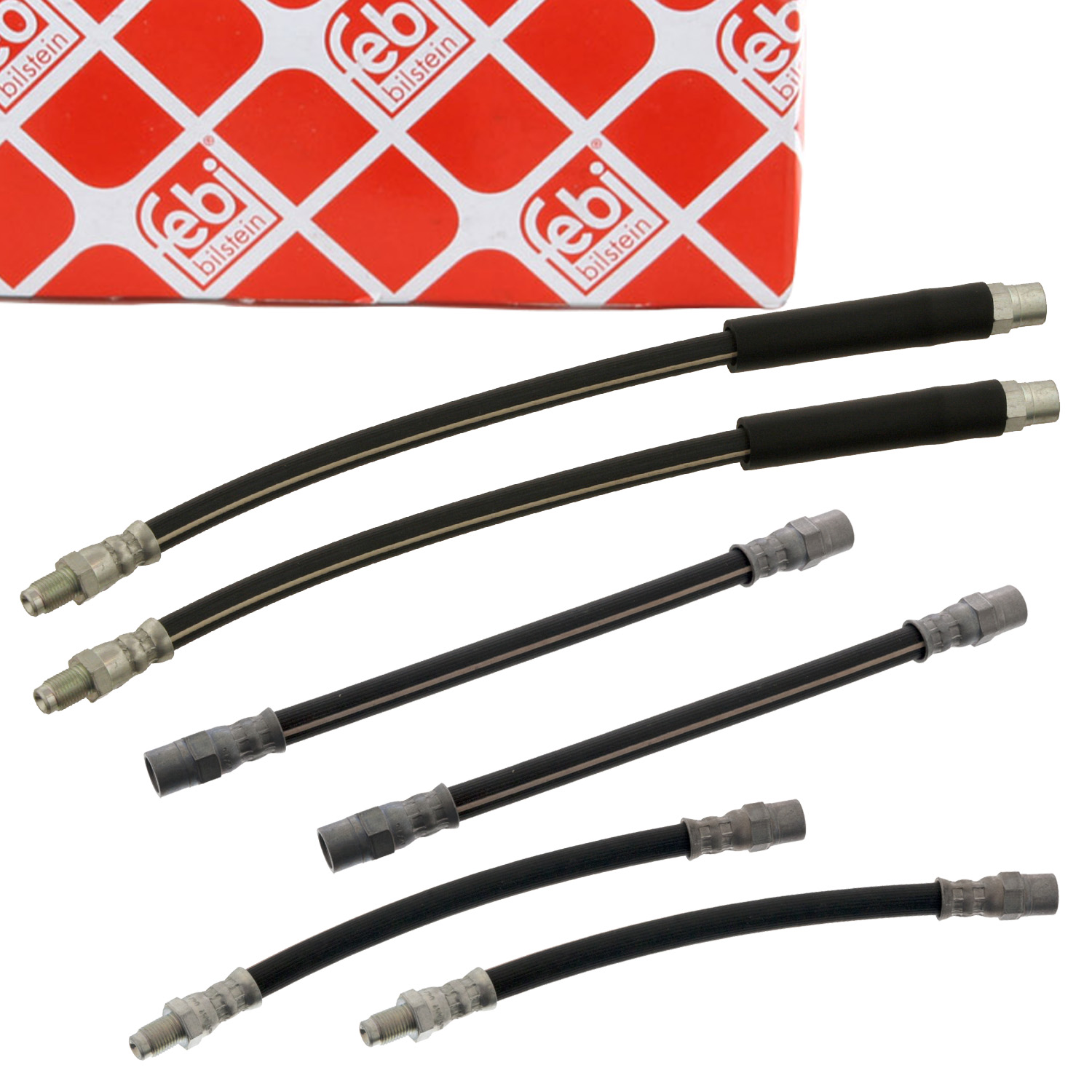6x febi Bremsschlauch Bremsleitung f&uuml;r BMW 3er 318i 320i 323i 325i 324td vorne + hinten