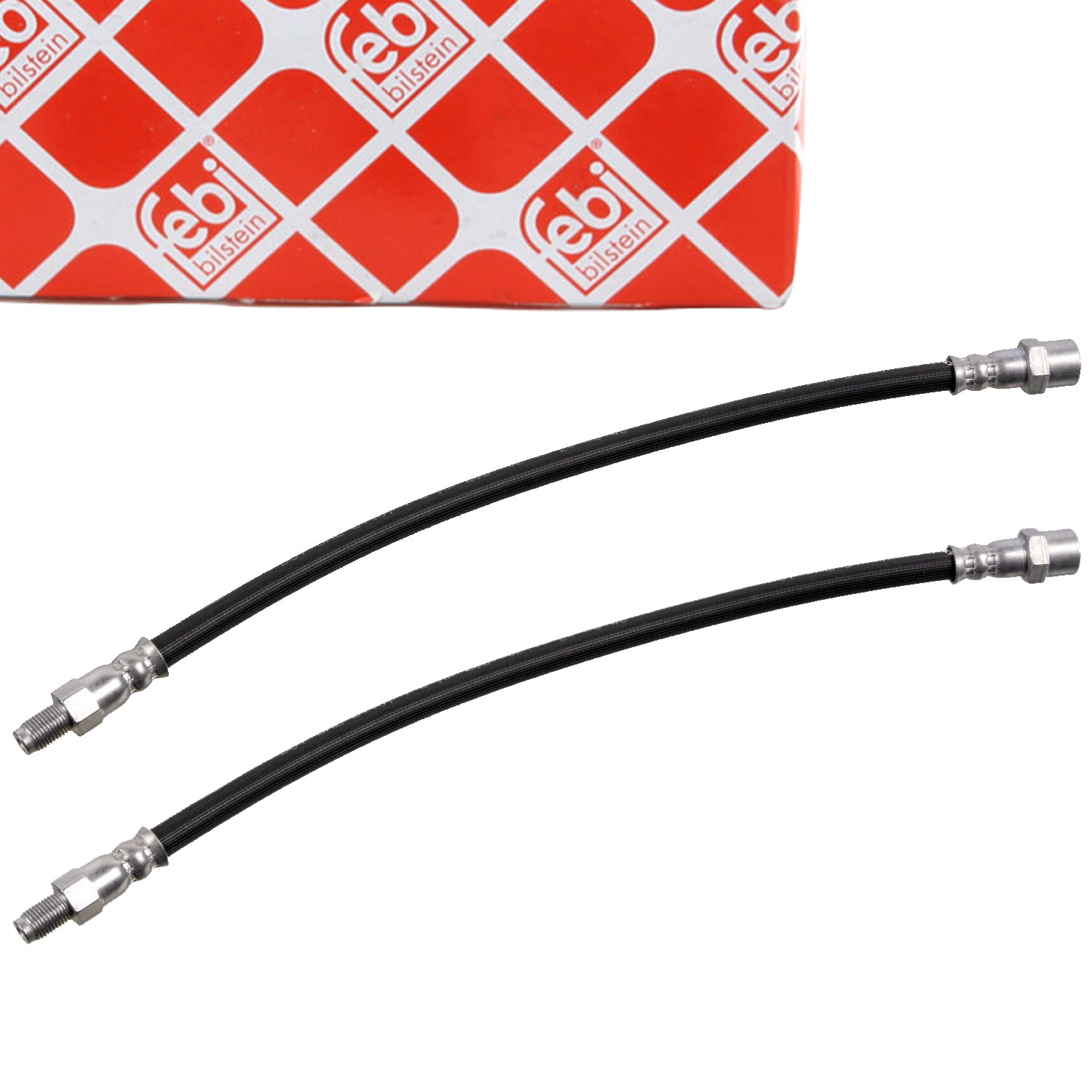 2x febi 05743 Bremsschlauch für MERCEDES W123 W124 W201 W126 R107 R129 vorne 1294280035