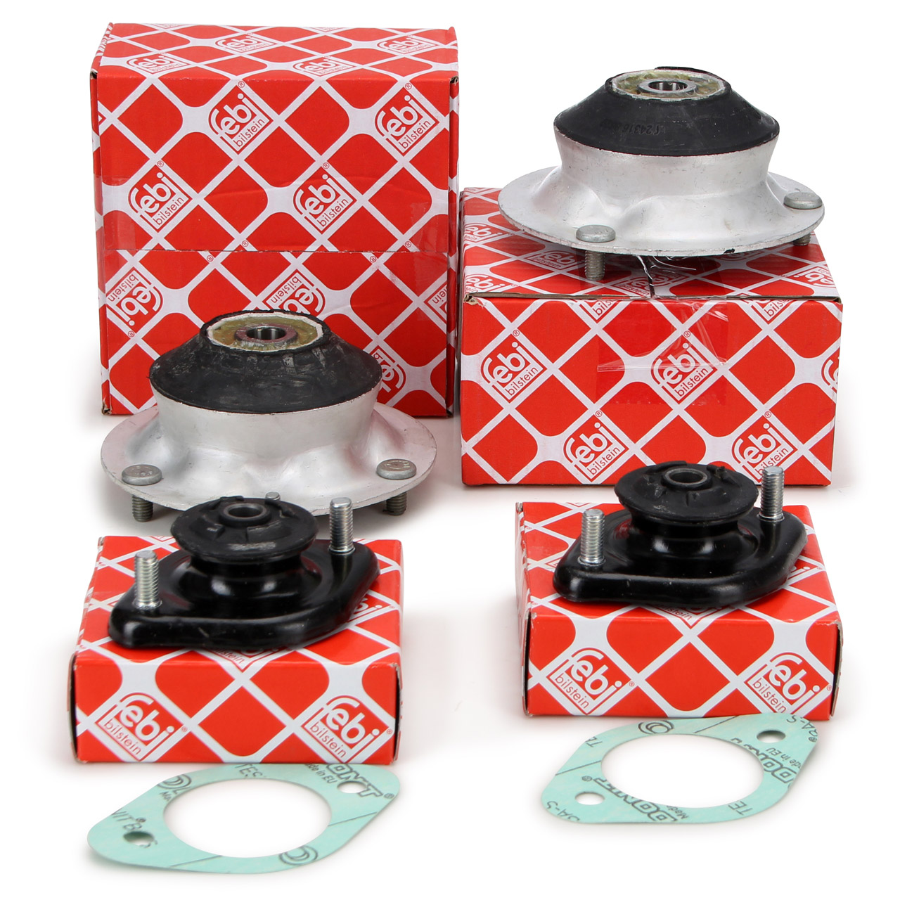 4x febi strut mount bearings + ball bearings for BMW 3 Series E36 and Z3 E36 (front and rear)