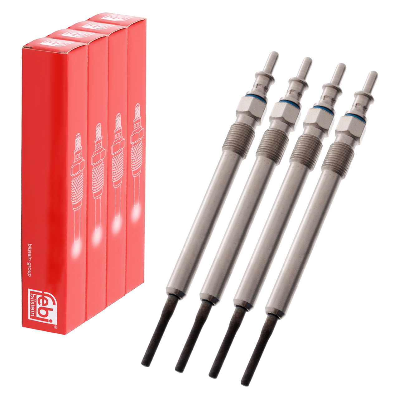 4x febi 176219 Glühkerze für MERCEDES-BENZ W204 S204 W211 S211 200/220CDI OM646 0011596801