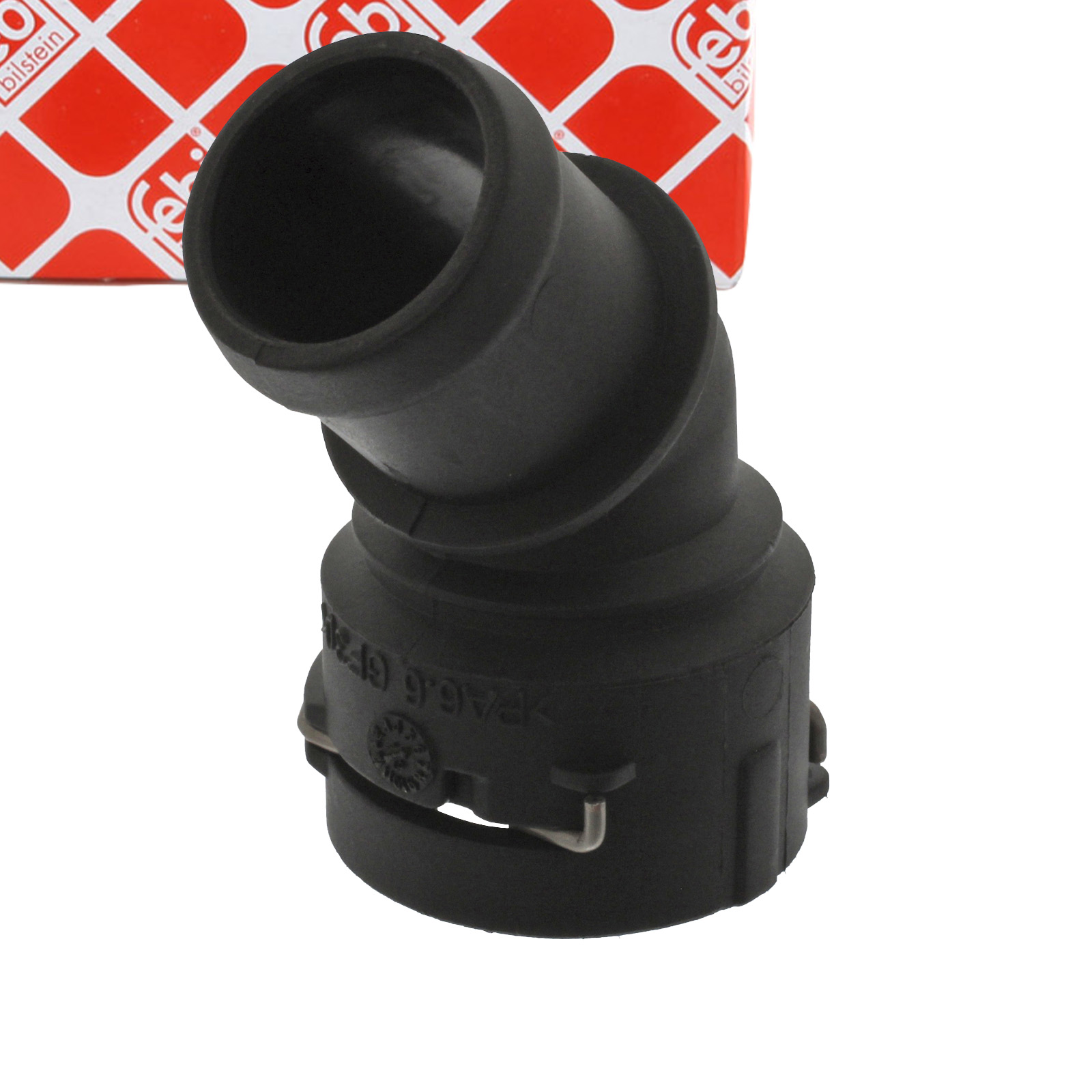 febi 45978 Coolant Flange for VW Golf 4, 5, 6; Passat 3C; Audi 8L; SEAT Leon, Ibiza 3; &Scaron;koda
