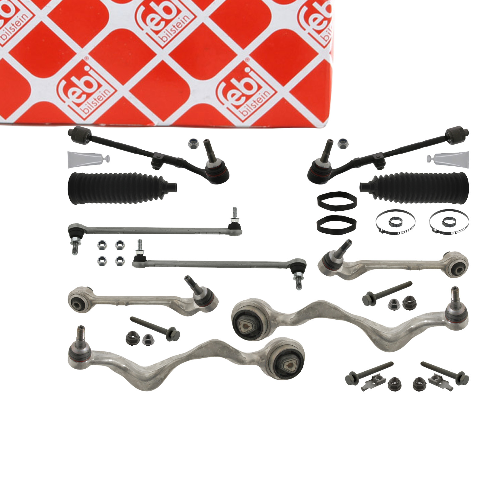 febi 46280 Control Arm Set for BMW 1 Series E81, E82, E87, E88; 3 Series E90, E91, E92, E93 (12-piece set)
