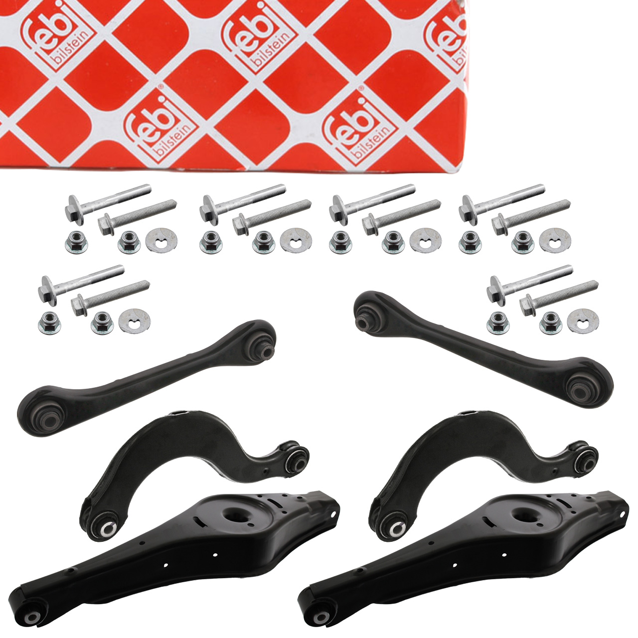 6x febi Querlenker für VW Passat B7 Tiguan 5N Eos Scirocco AUDI Q3 8U SKODA Yeti hinten