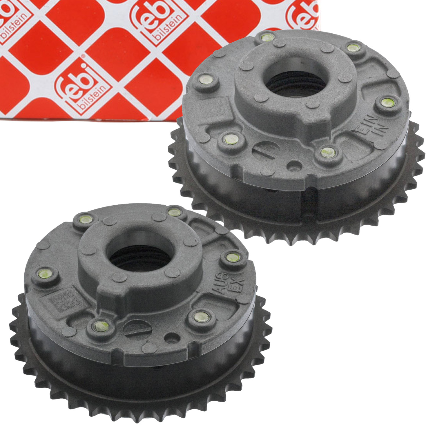 2x febi Nockenwellenversteller EIN+AUSLASS f&uuml;r BMW E81-88 E60/61 E63/64 N43 N45 N46 N53