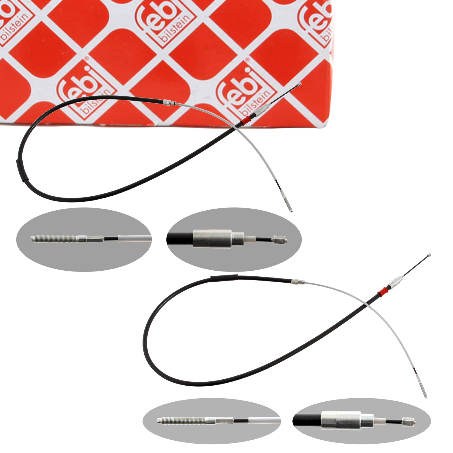 2x febi Handbremsseil Bremsseil Feststellbremse f&uuml;r BMW 3er E46 316-330i 318-330d hinten