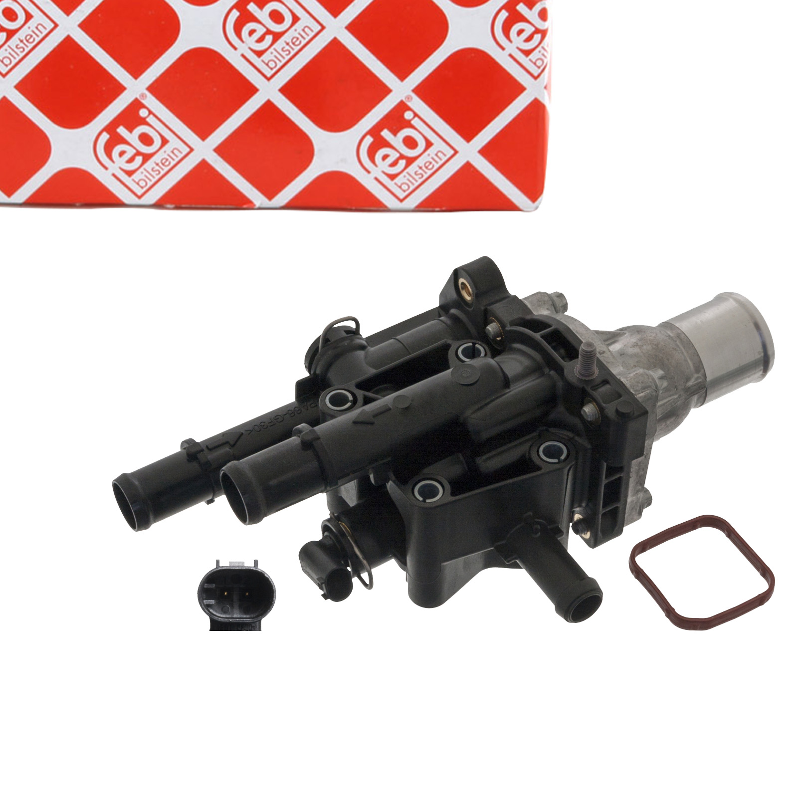 febi 49187 Thermostat + Housing for OPEL Astra H, Corsa D, E, Insignia A, Meriva A 1.6 6338048