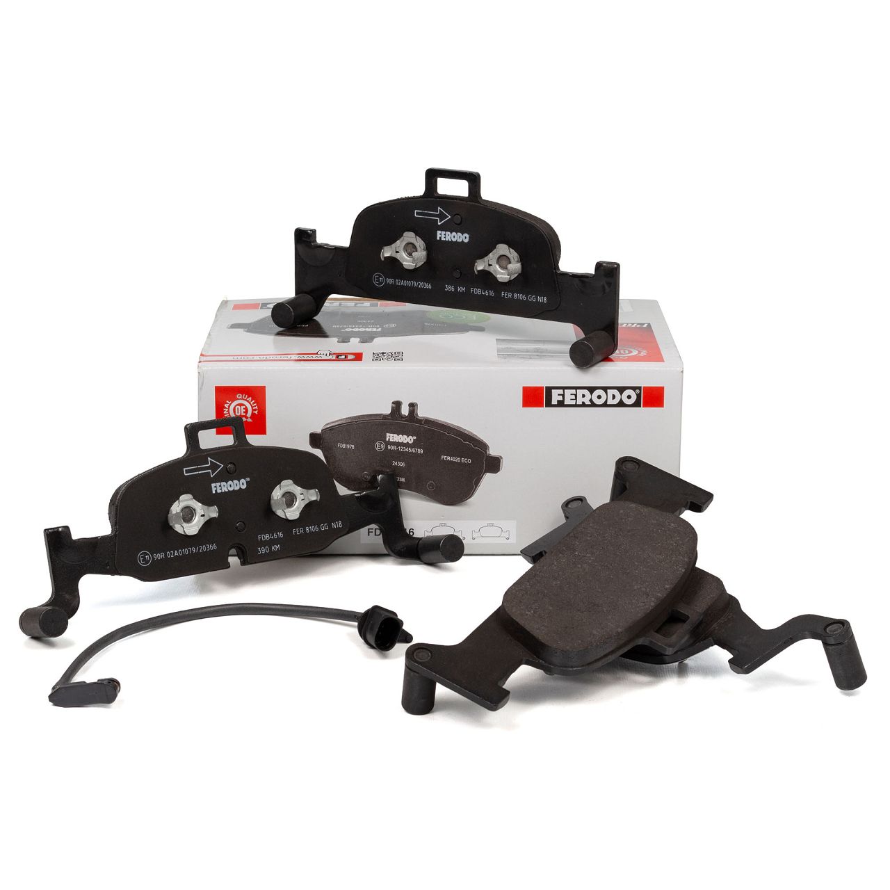 FERODO FDB4616 Bremsbel&auml;ge + Warnkontakt f&uuml;r AUDI A4 B9 A5 F5 Q5 FY vorne