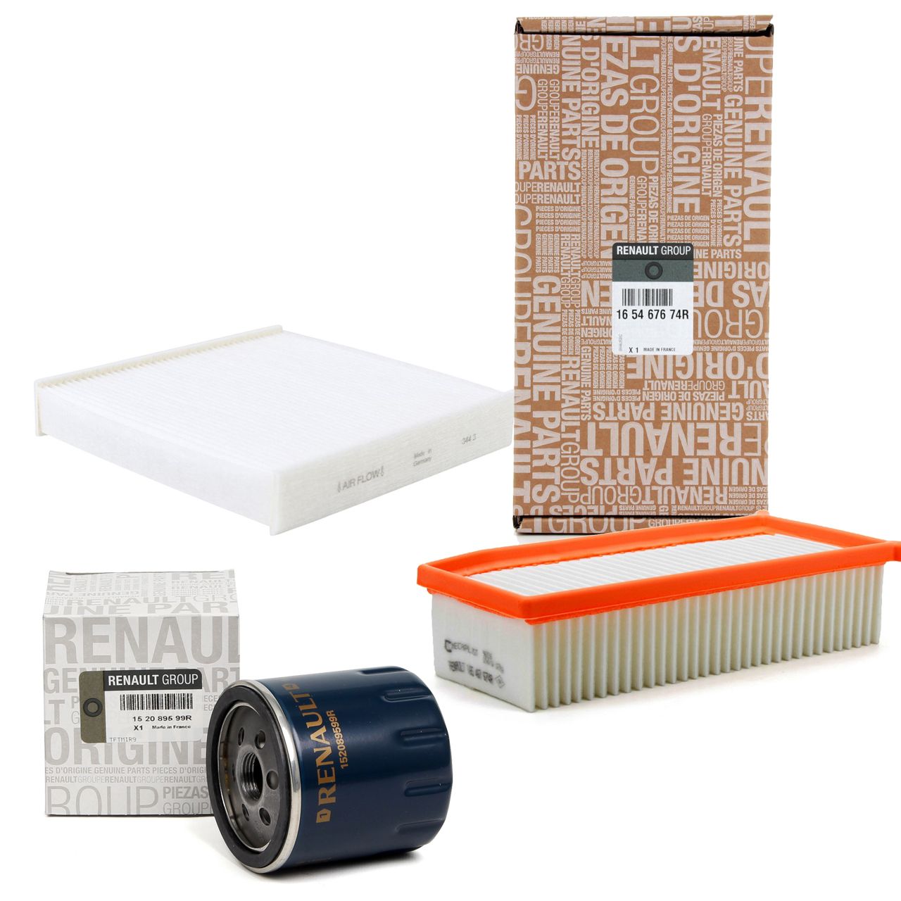 Filter-Set für DACIA LOGAN II SANDERO II RENAULT CLIO IV CAPTUR 1.5 dCi 75/90 PS