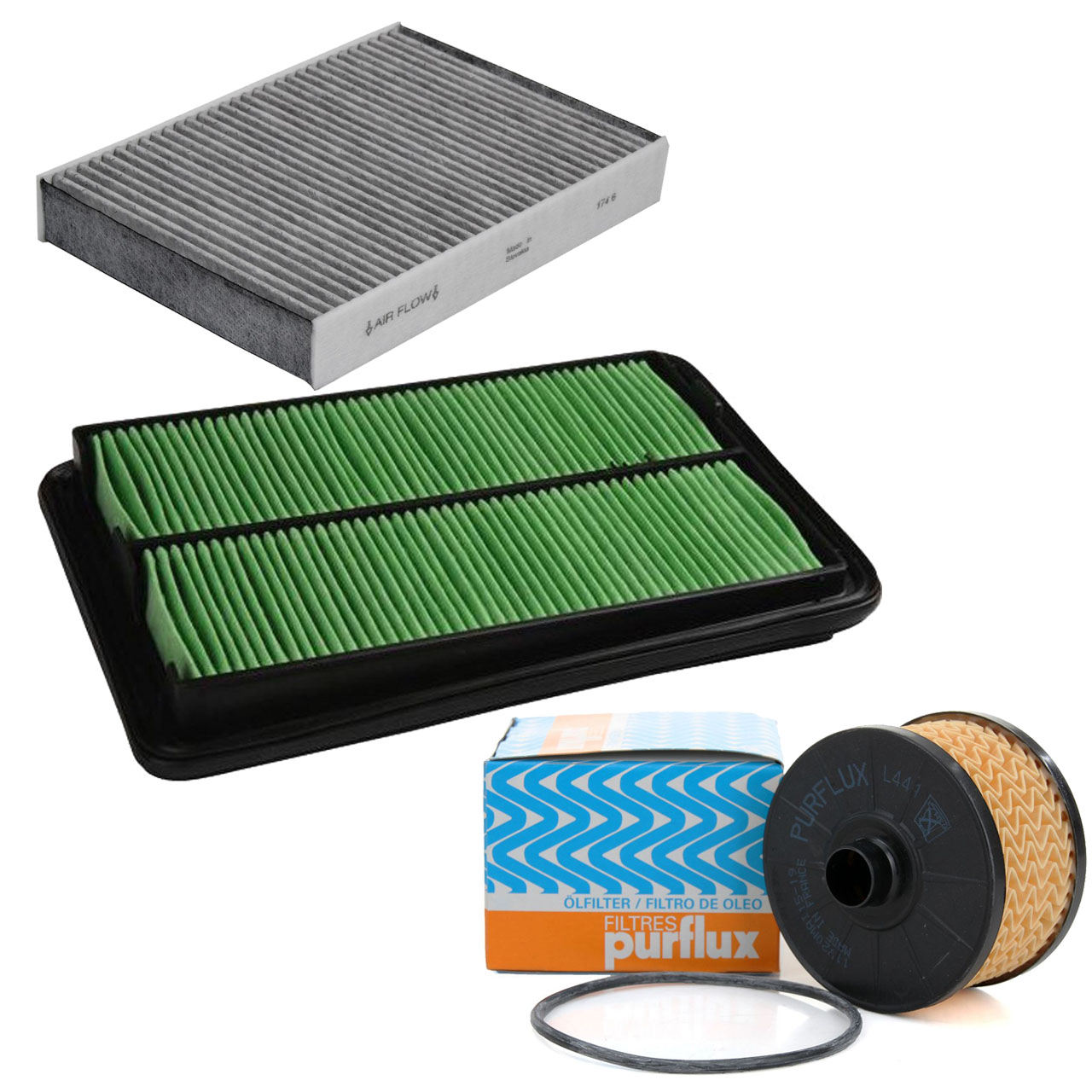 Filter-Set 3-tlg f&uuml;r RENAULT KADJAR (HA_,HL_) NISSAN QASHQAI 2 (J11) 1.2/1.3 TCe