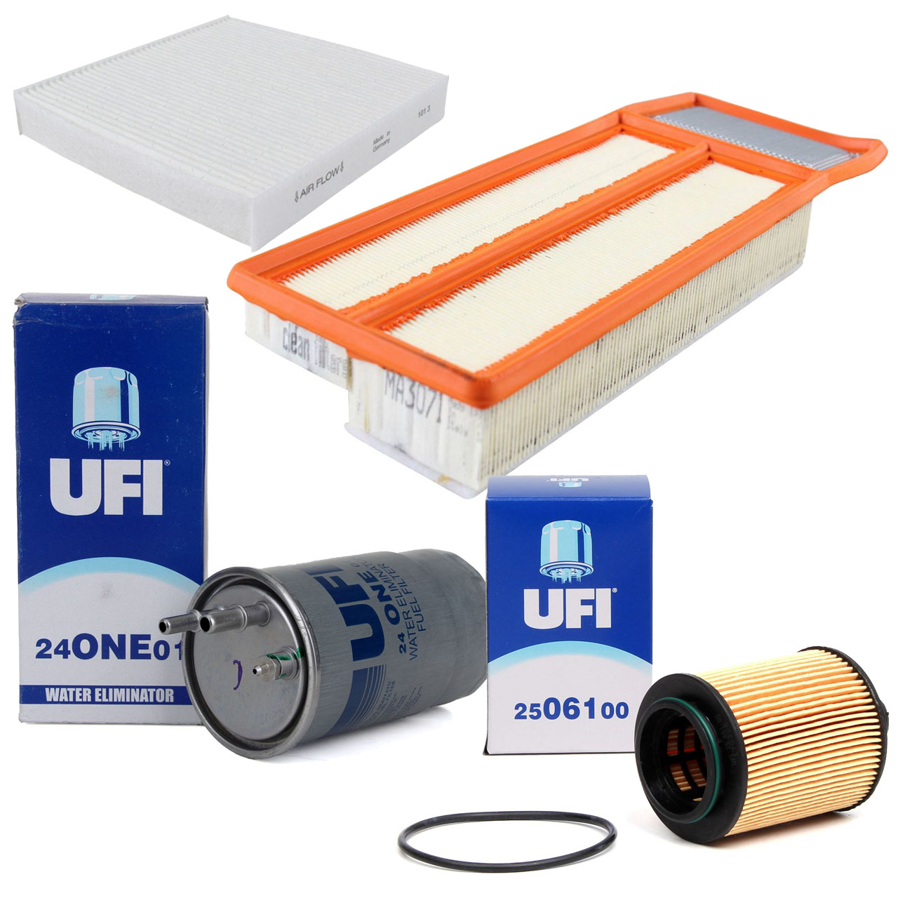 Filter-Set 4-tlg f&uuml;r FIAT 500/C 312 1.3 D Multijet 95 PS ab 09.2011 mit Klima