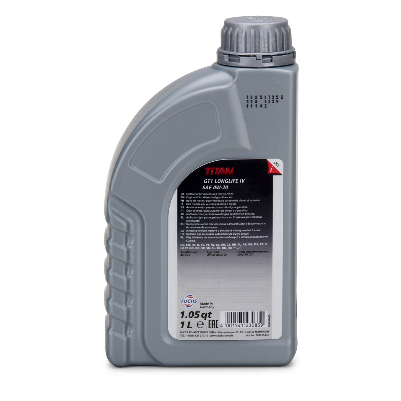 FUCHS Motoröl 0W20 TITAN GT1 LONGLIFE IV_UNI405W030