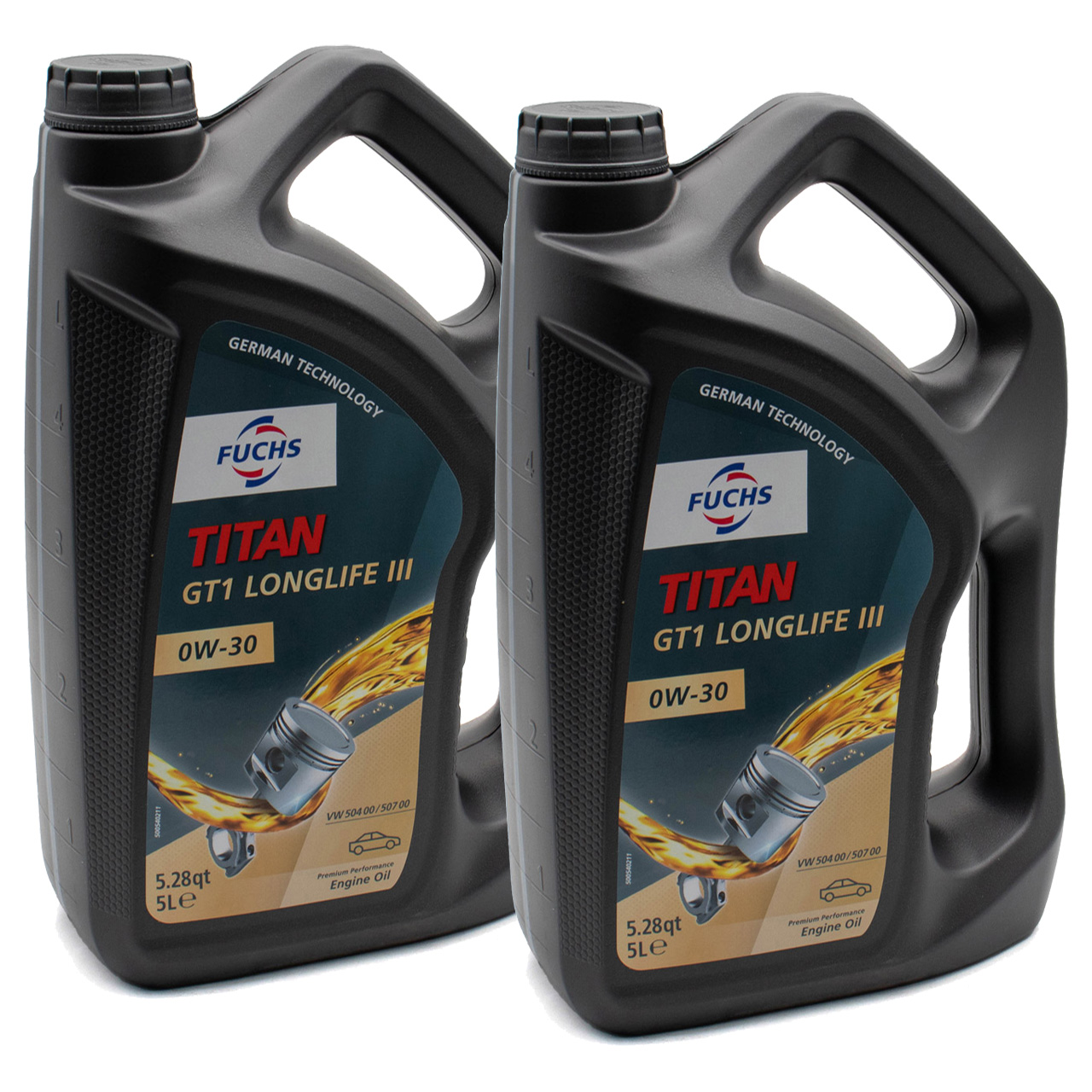10L 10 Liter FUCHS Motoröl Öl TITAN GT1 LONGLIFE III 0W-30 0W30 VW 504.00/507.00