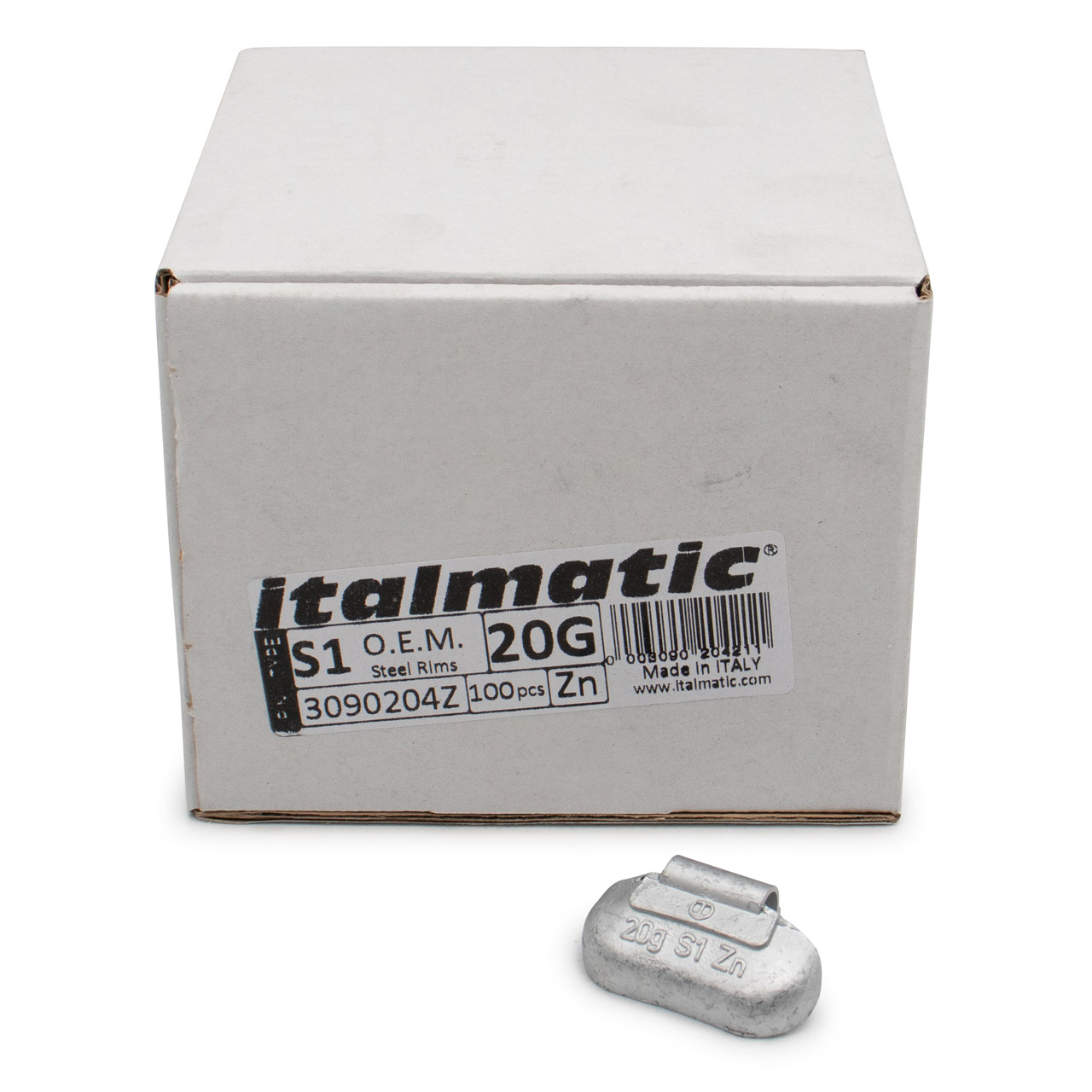 GEMATIC 10005 Auswuchtgewicht Schlaggewicht für Stahlfelge ZINK-SILBER 100 Stück x 20g