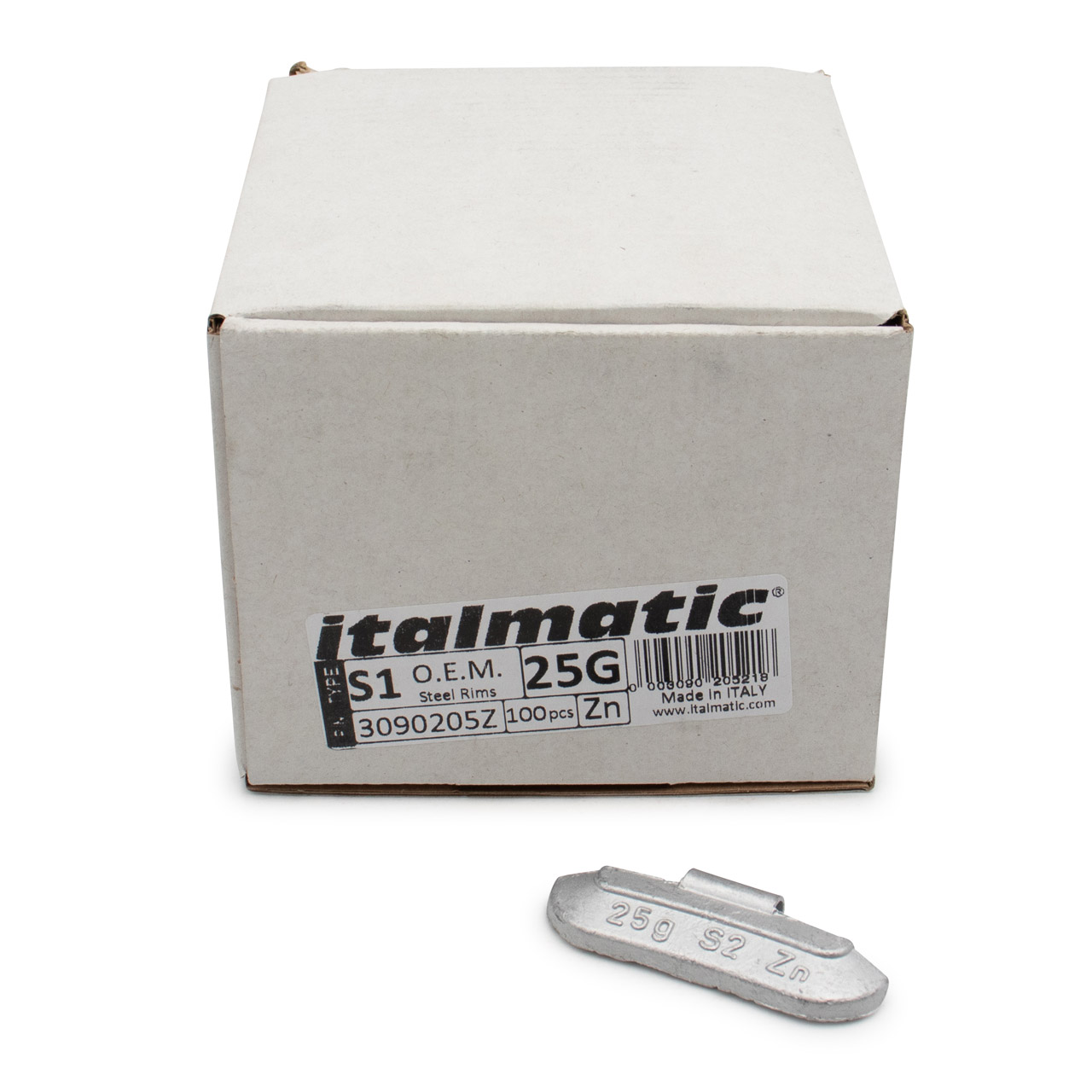 GEMATIC 10006 Auswuchtgewicht Schlaggewicht für Stahlfelge ZINK-SILBER 100 Stück x 25g