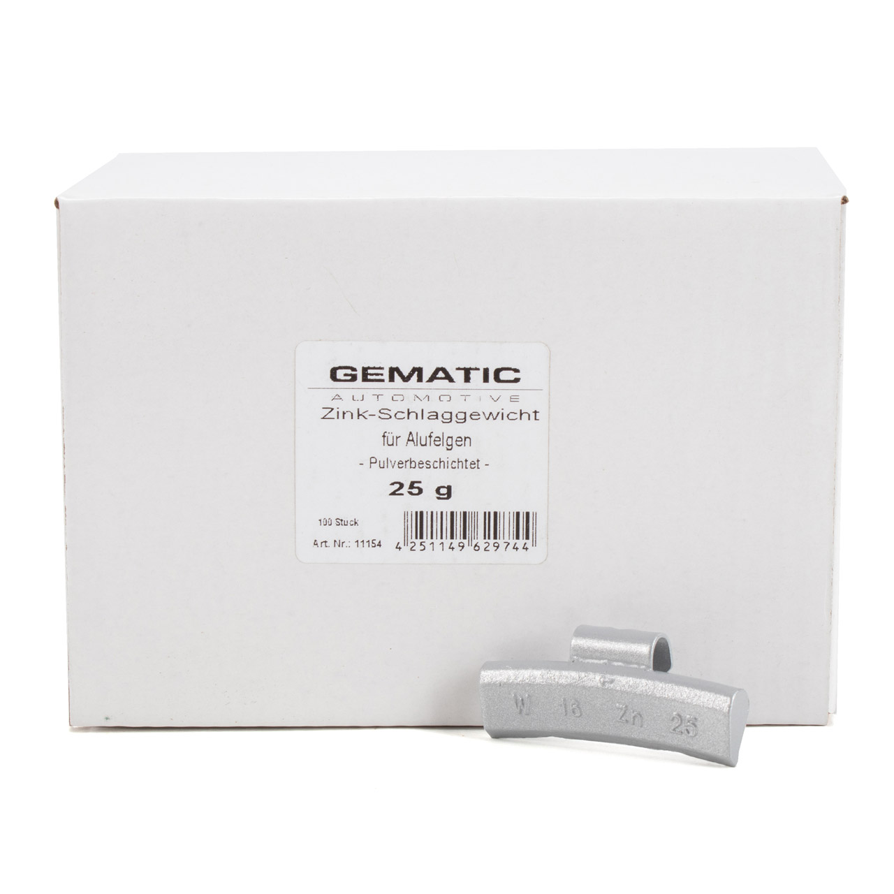 GEMATIC Auswuchtgewicht Schlaggewicht für Alufelge GRAU-ZINK 100 Stück x 25g