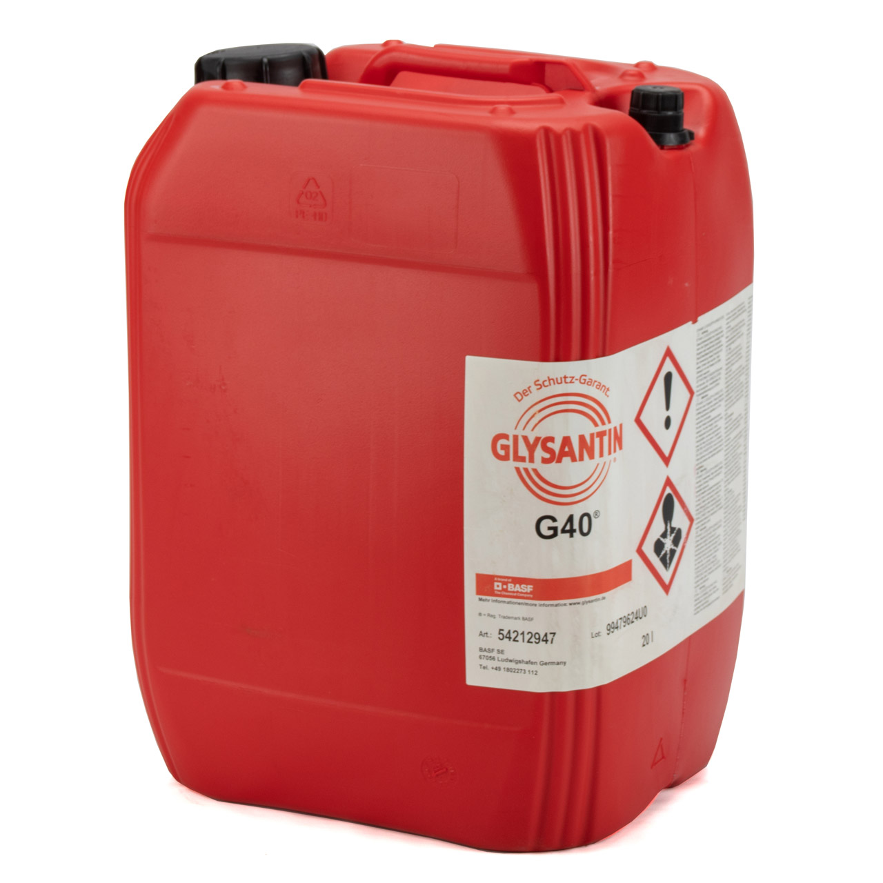 20L 20 Liter BASF GLYSANTIN Frostschutz Kühlerfrostschutz Konzentrat G40 ROT