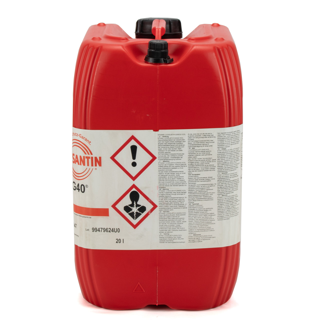 20L 20 Liter BASF GLYSANTIN Frostschutz Kühlerfrostschutz Konzentrat G40 ROT