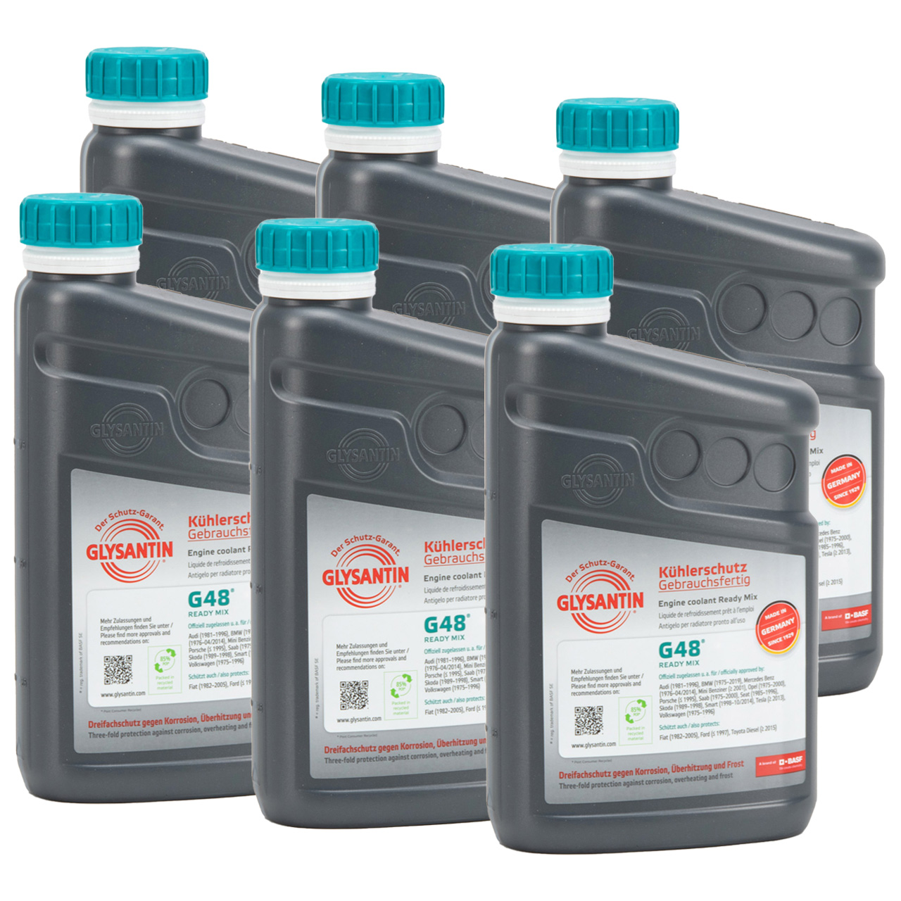 6L 6 Liter BASF GLYSANTIN Frostschutz Kühlerfrostschutz Ready Mix