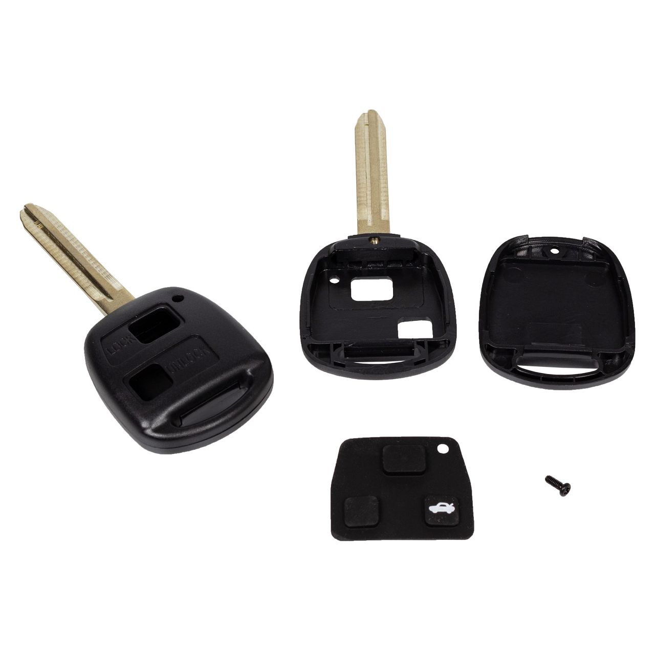 1x Schlüsselgehäuse + Schlüsselrohling 2-Tasten TOYOTA Avensis Yaris Corolla Rav 4