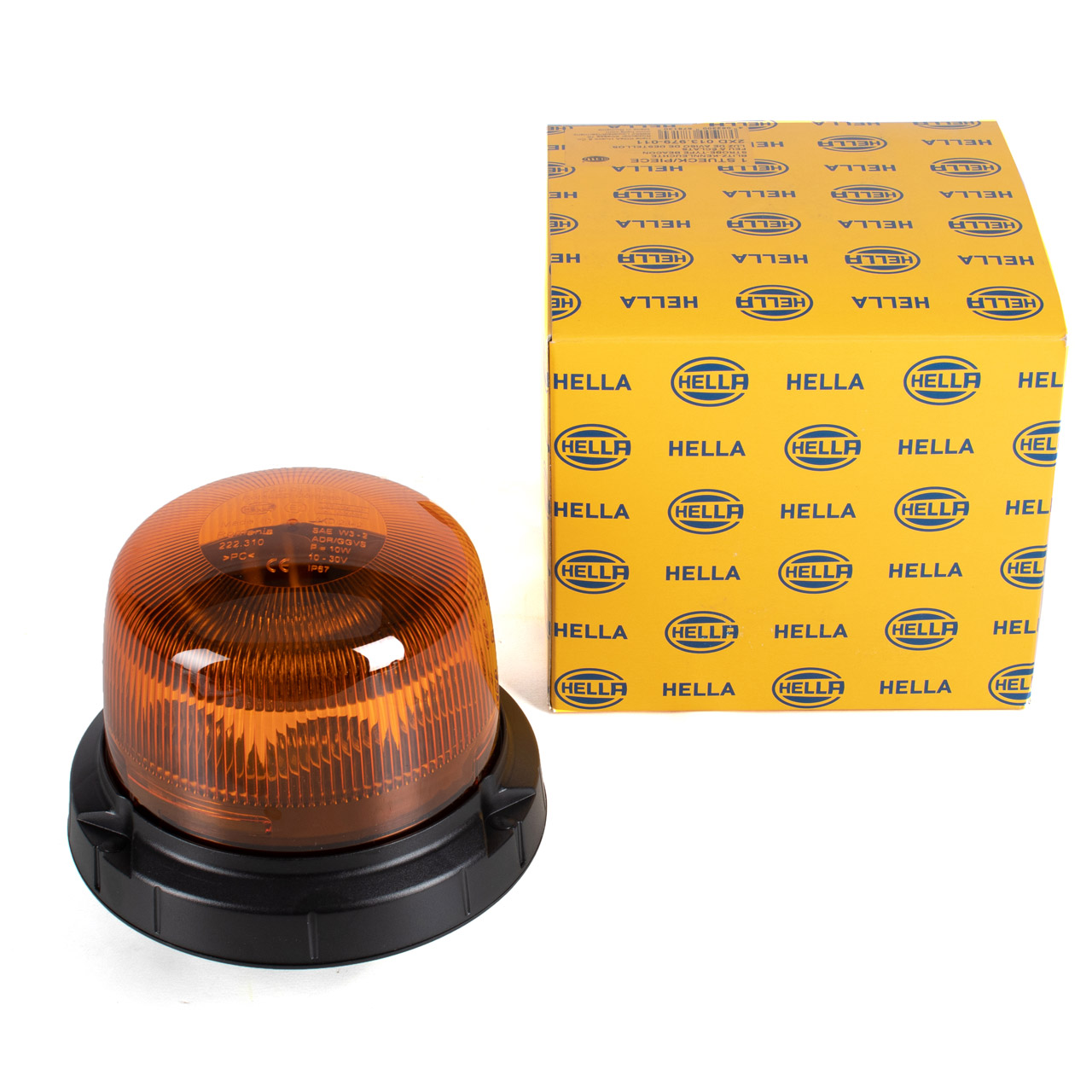 HELLA 2XD013979011 LED Warnleuchte Blitz-Kennleuchte Rundumleuchte RotaLED Compact gelb