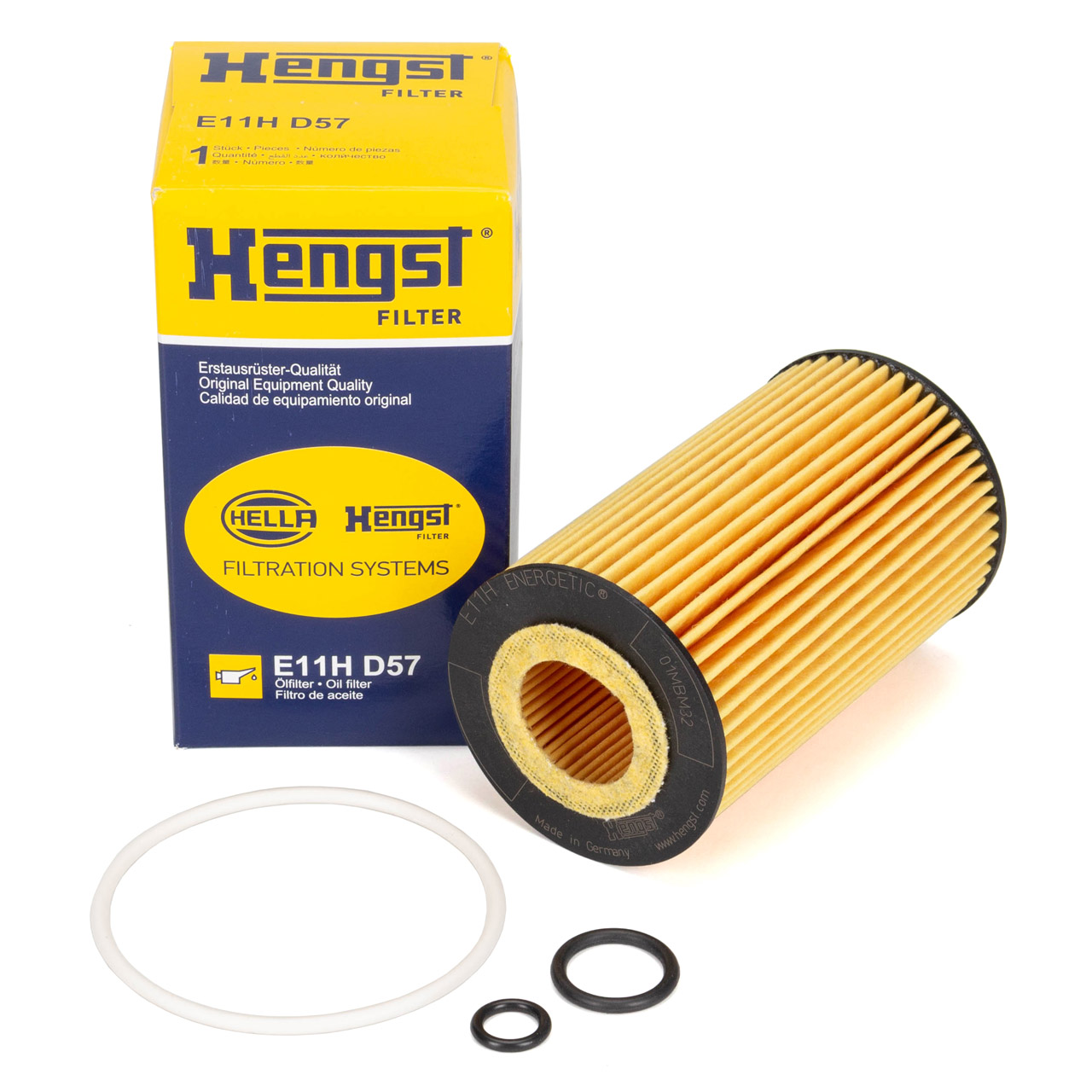 HENGST E11HD57 Ölfilter für MERCEDES W203 W204 C209 W210 W211 W461 W463 W163 CDI