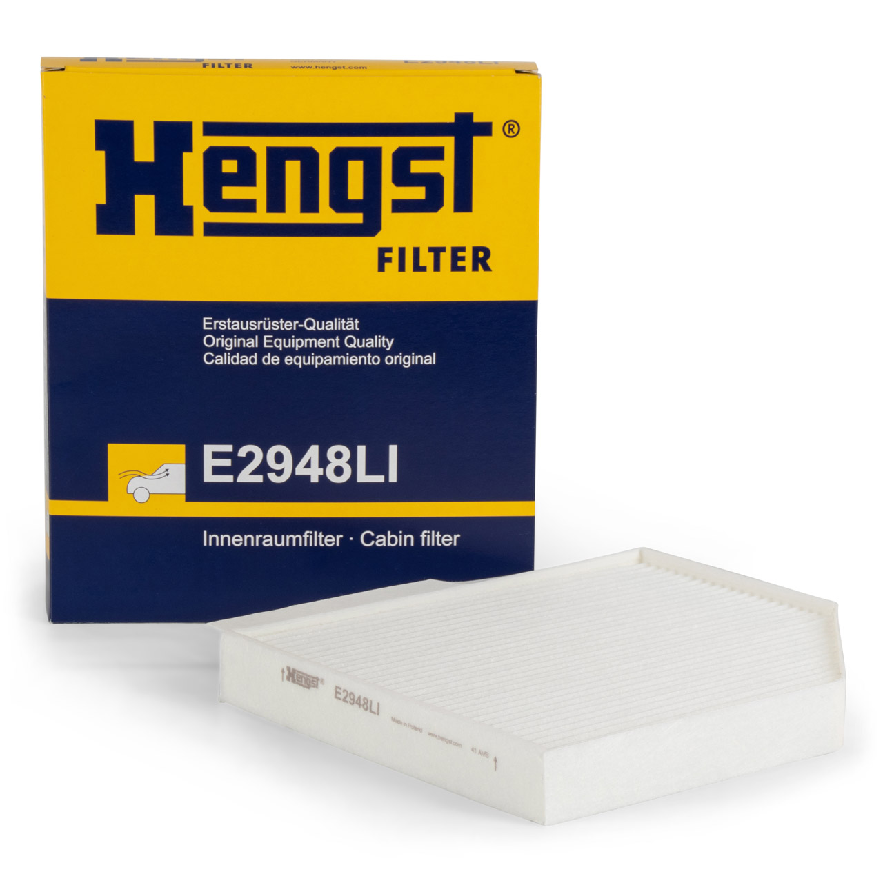 HENGST E2948LI Innenraumfilter für AUDI A4 B8 A5 8T 8F Q5 8RB PORSCHE MACAN