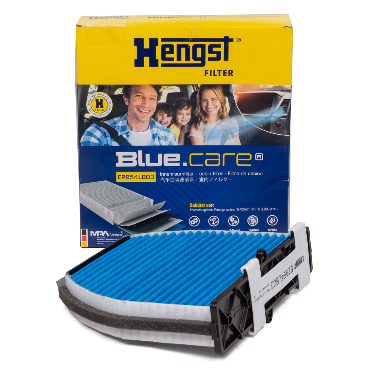 HENGST E2954LB03 BLUE CARE Innenraumfilter ANTIBAKTERIELL für MERCEDES-BENZ