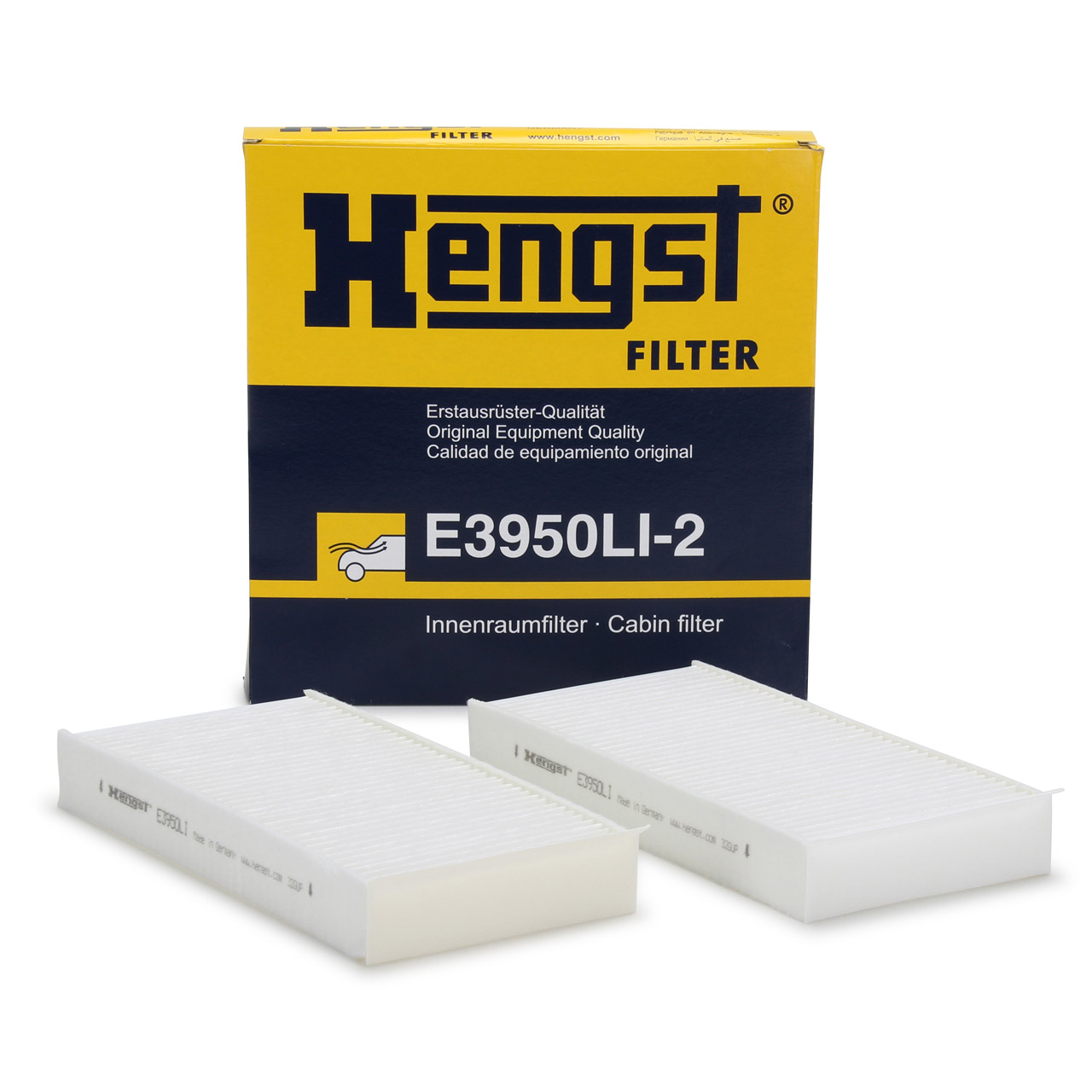 HENGST E3950LI-2 Innenraumfilter Pollenfilter Satz für BMW 2er F45 F46 X1 F48 i3