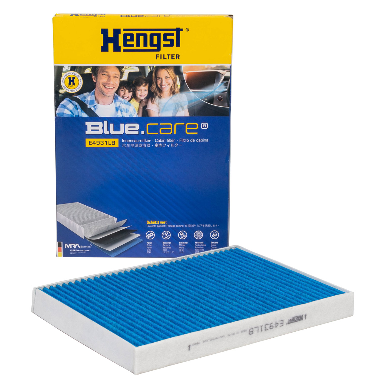 HENGST E4931LB BLUE CARE Innenraumfilter ANTIBAKTERIELL AUDI A4 B9 A6 C8 Cayenne Touareg