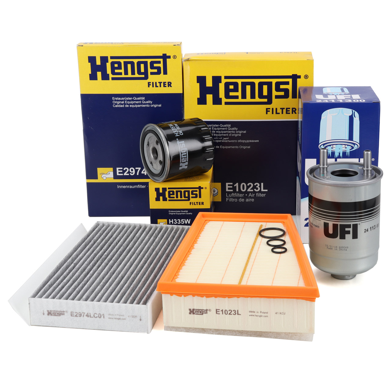 HENGST Filterset Filterpaket 4-tlg RENAULT Megane 3 1.9 dCi 131 PS