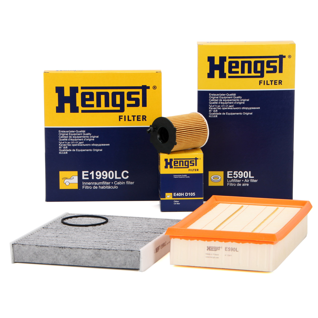 HENGST Filterset Filterpaket 3-tlg VOLVO S40 II V50 1.6 D 110 PS bis 09.2005