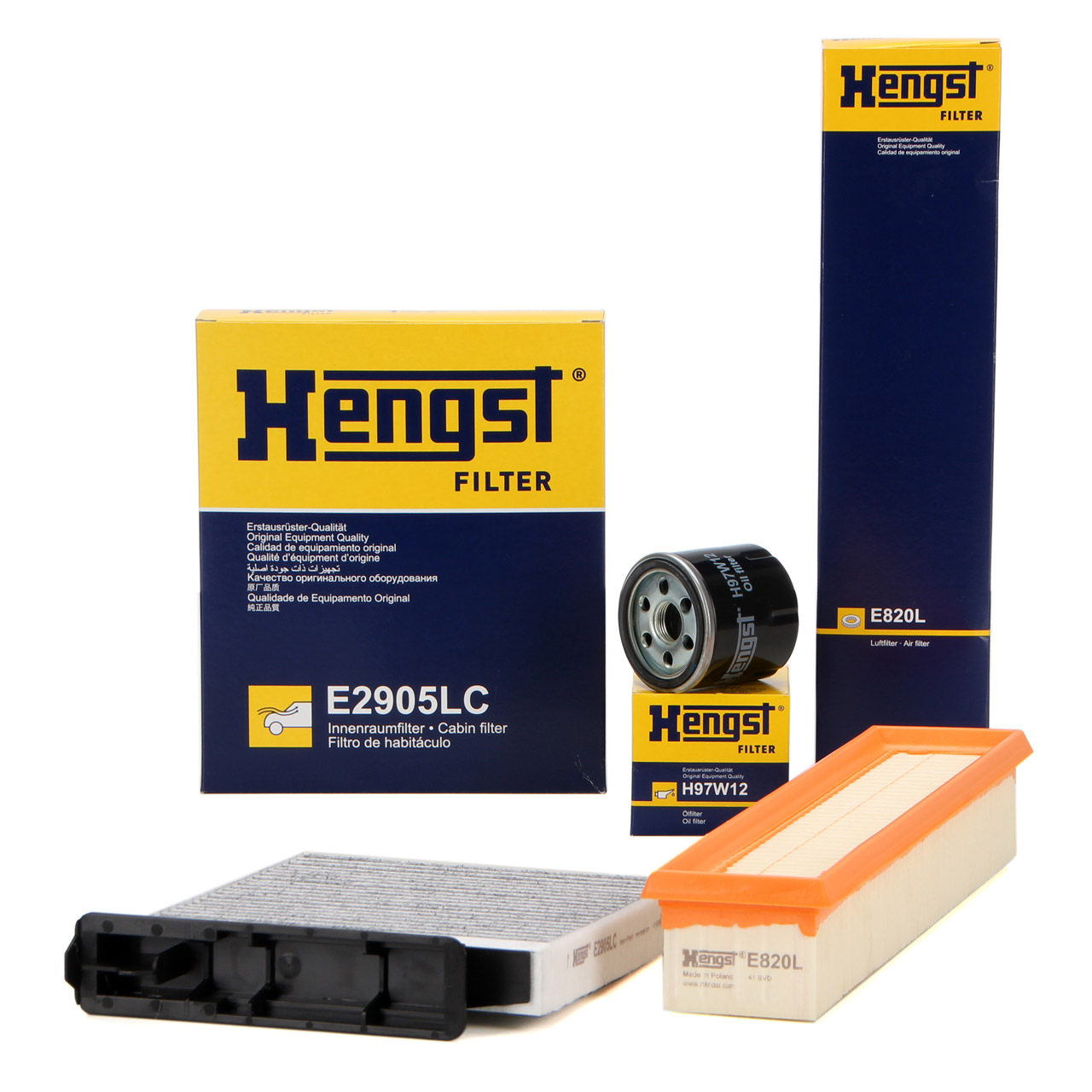 HENGST Filterset RENAULT Clio 2 3 Modus Twingo 2 1.2 16V 58-103 PS mit VALEO-System