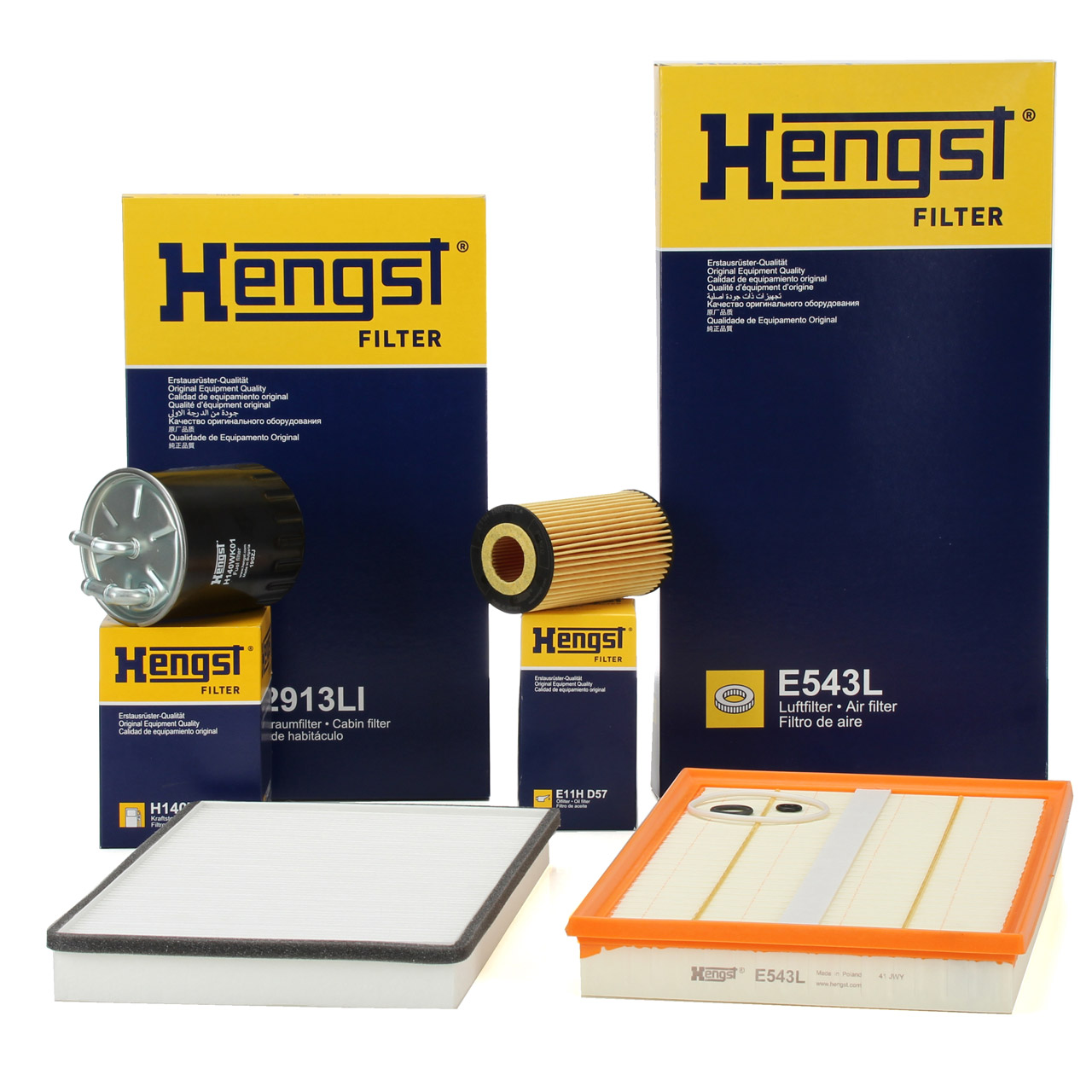 HENGST Filterset 4-tlg MERCEDES Viano CDI 2.0/2.2 Vito / Mixto 109/111/115CDI W639 OM646
