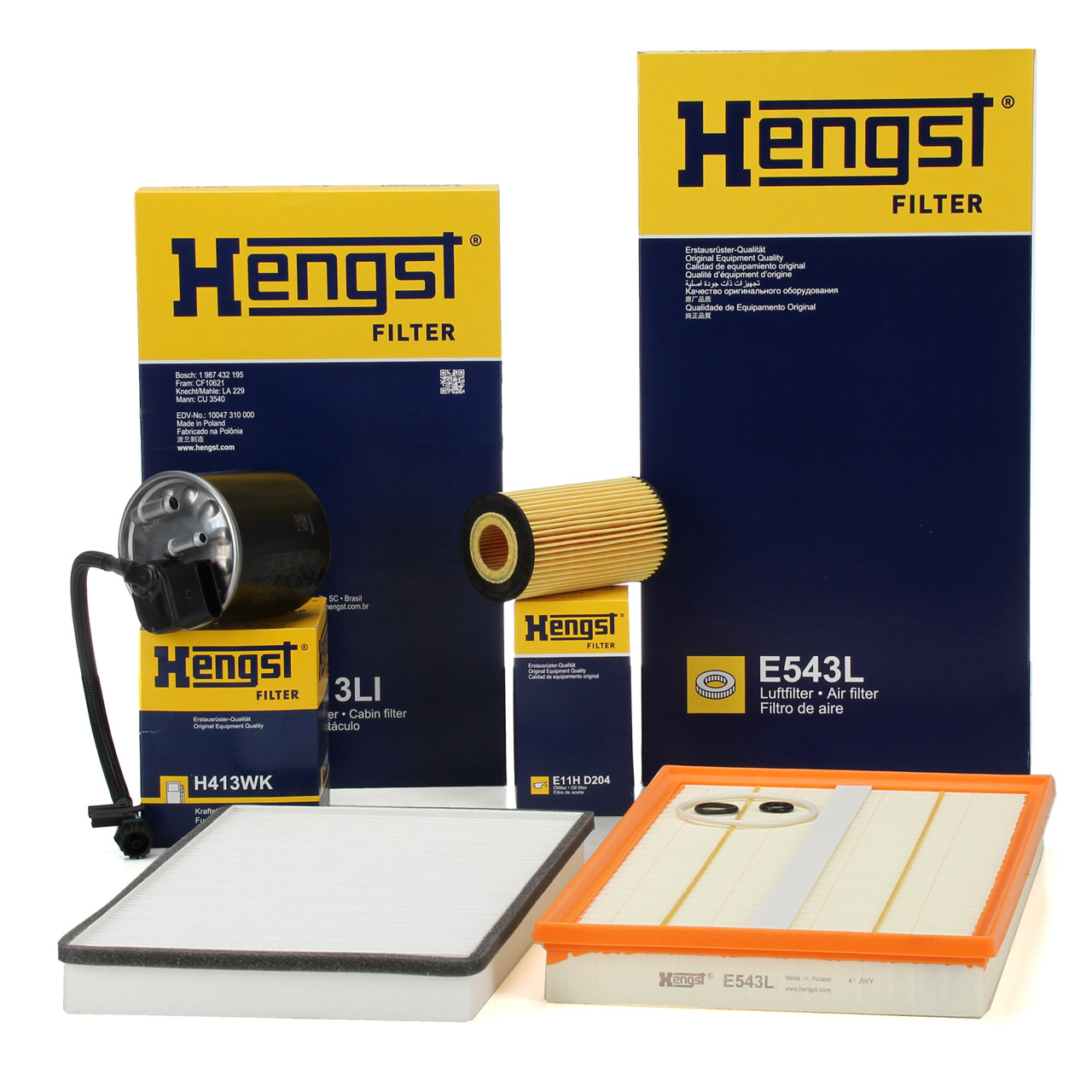 HENGST Filterset 4-tlg MERCEDES Viano CDI 2.0/2.2 Vito / Mixto 110/113/116CDI W639 OM651
