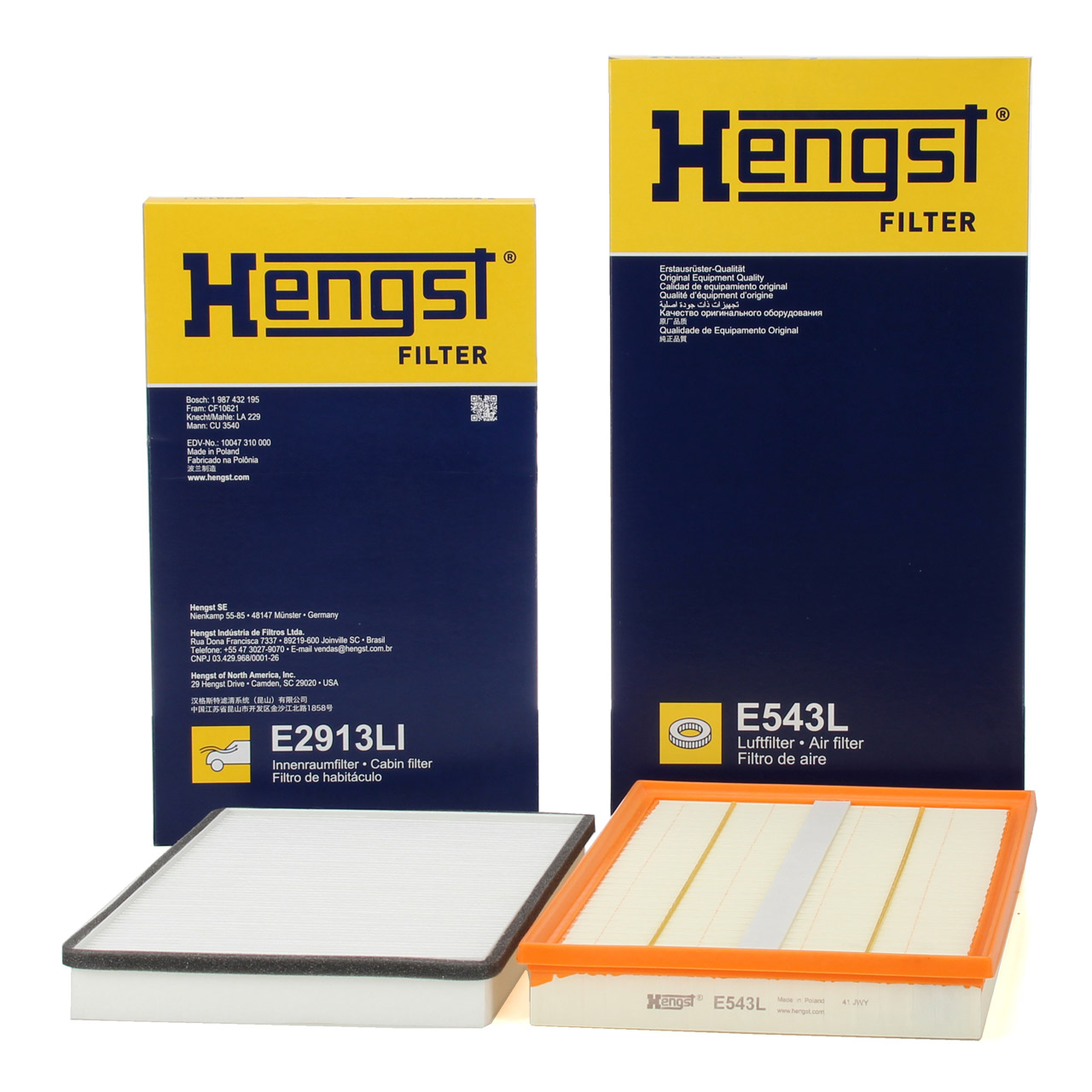 HENGST Innenraumfilter + Luftfilter MERCEDES Viano Vito / Mixto W639 M112 M272 OM646 OM651