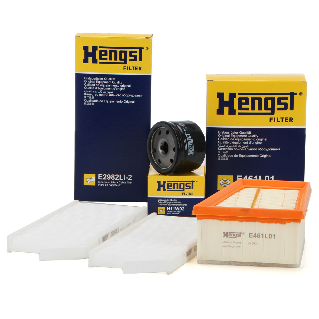 HENGST Filterset RENAULT Kangoo / Be Bop / Rapid 1.6 / 16V 87/106 PS