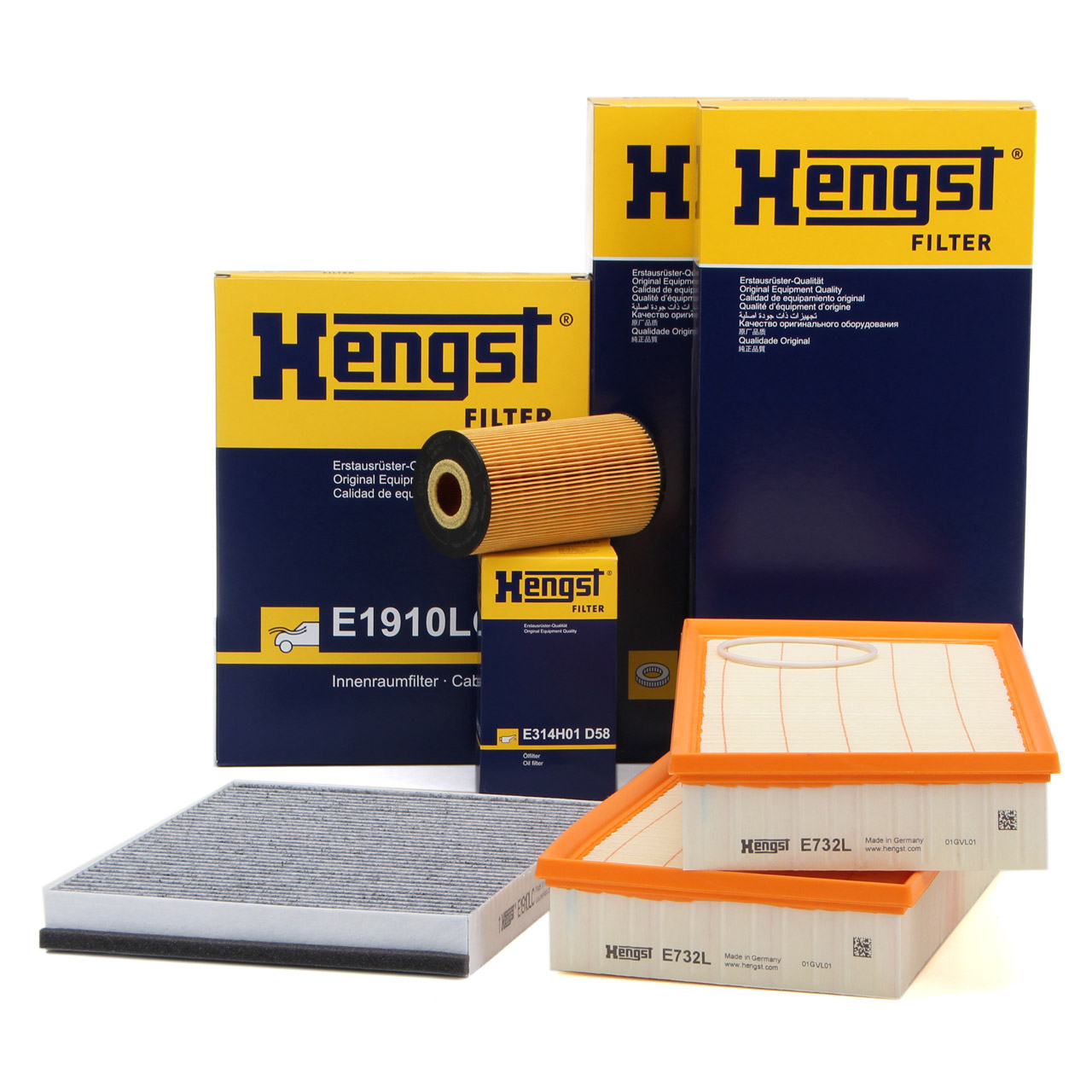 HENGST Filterset Filterpaket Inspektionskit VW Touareg 7L 6.0 W12 450 PS