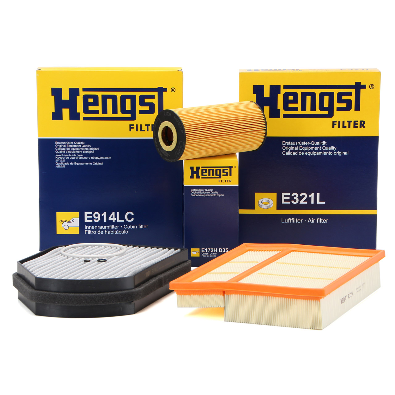 HENGST Filterset 3-tlg MERCEDES C-Klasse W202 S202 C200D C220D C250D OM601 OM604 OM605