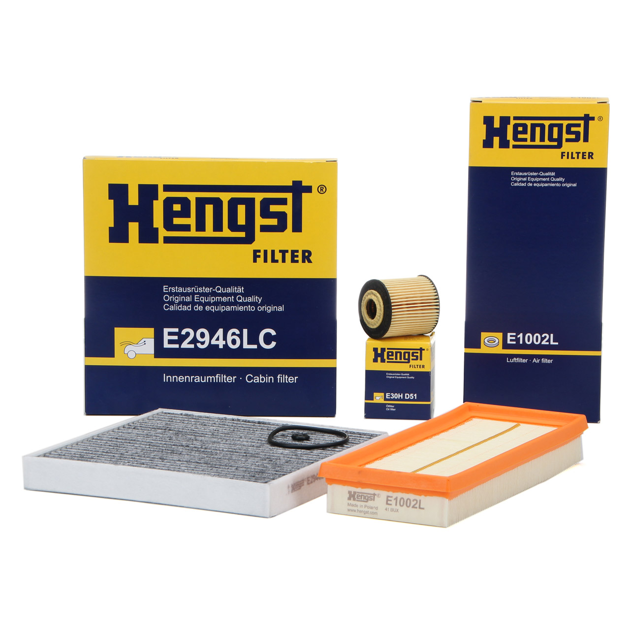 HENGST Filterset Filterpaket Inspektionskit SMART Fortwo 451 0.8 CDI 45/54 PS