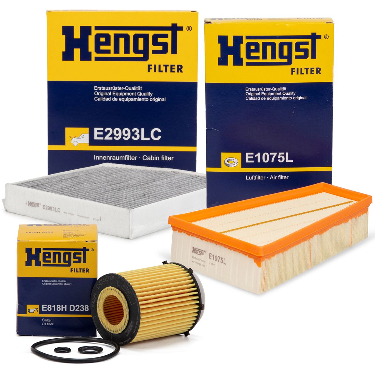 HENGST Filterset für MERCEDES W176 W246 C117 X117 X156 160-250 102-218 PS M270