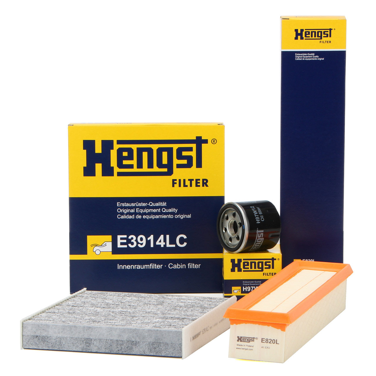 HENGST Filterset RENAULT Clio 4 DACIA Logan 2 Sandero 2 1.2 72-75 PS