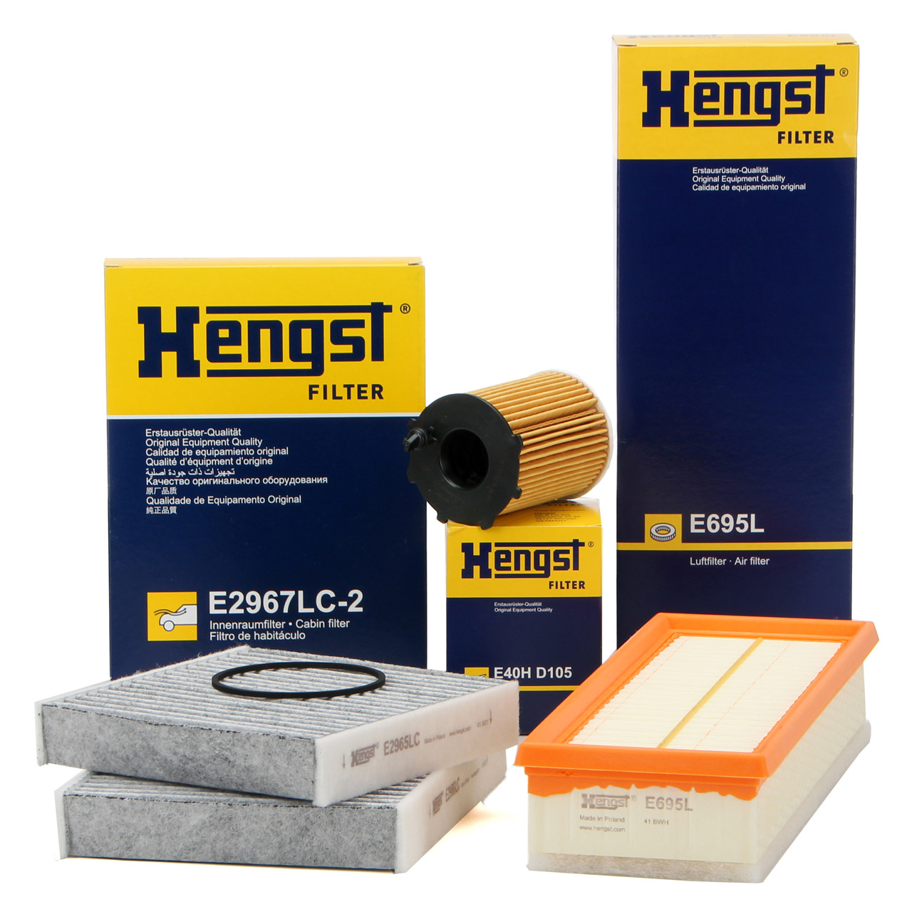 HENGST Filterset Filterpaket CITROEN C3 II PEUGEOT 207 1.6 HDi 90/109 PS