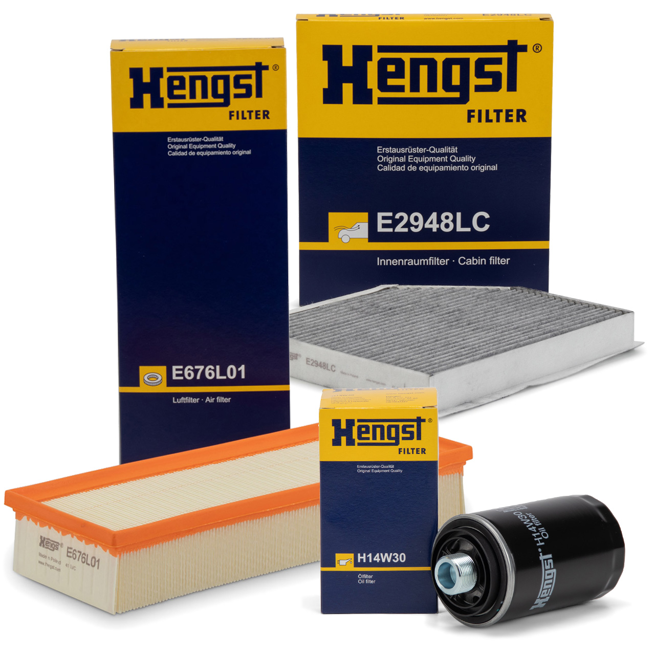 HENGST Filterset für AUDI A4 8K B8 A5 8T 8F Q5 8RB 1.8 TFSI 120/160 PS 2.0 TFSI 180-220 PS