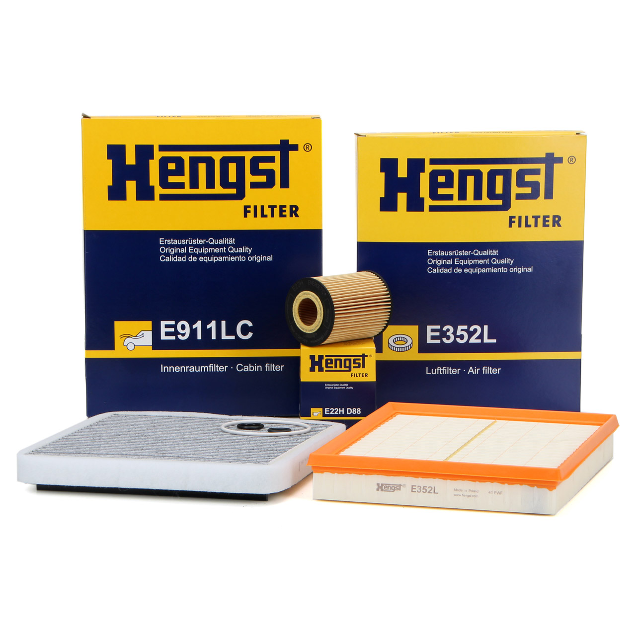 HENGST Filterset 3-tlg BEHR-System OPEL Astra G 1.7 DTI 16V 75 PS bis 07.2001