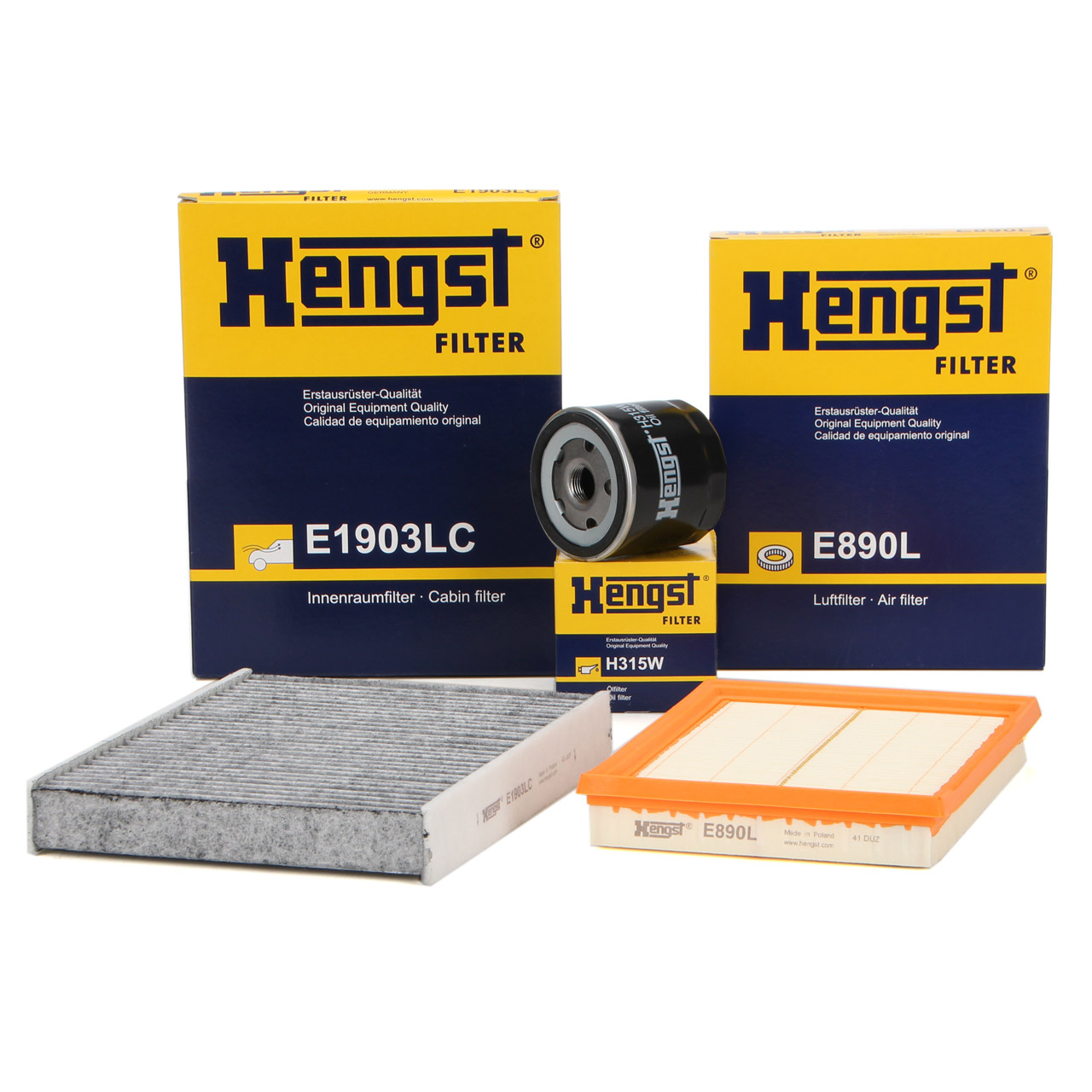 HENGST Filterset FORD Fiesta 5 MK5 Fusion (JU_) 1.25 16V + 1.4 16V + 1.6 16V